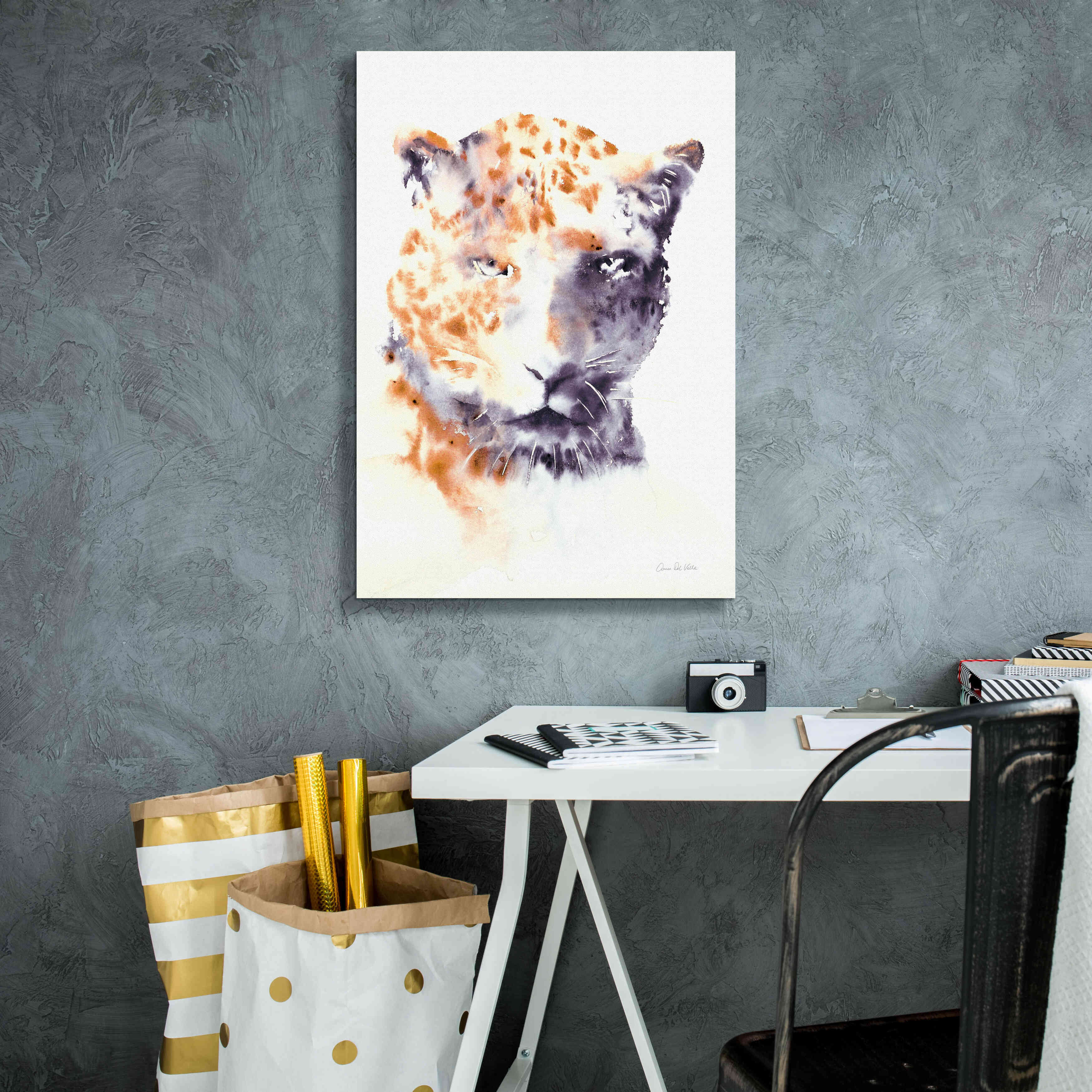 'Cheetah Neutral' by Alan Majchrowicz, Giclee Canvas Wall Art,18x26
