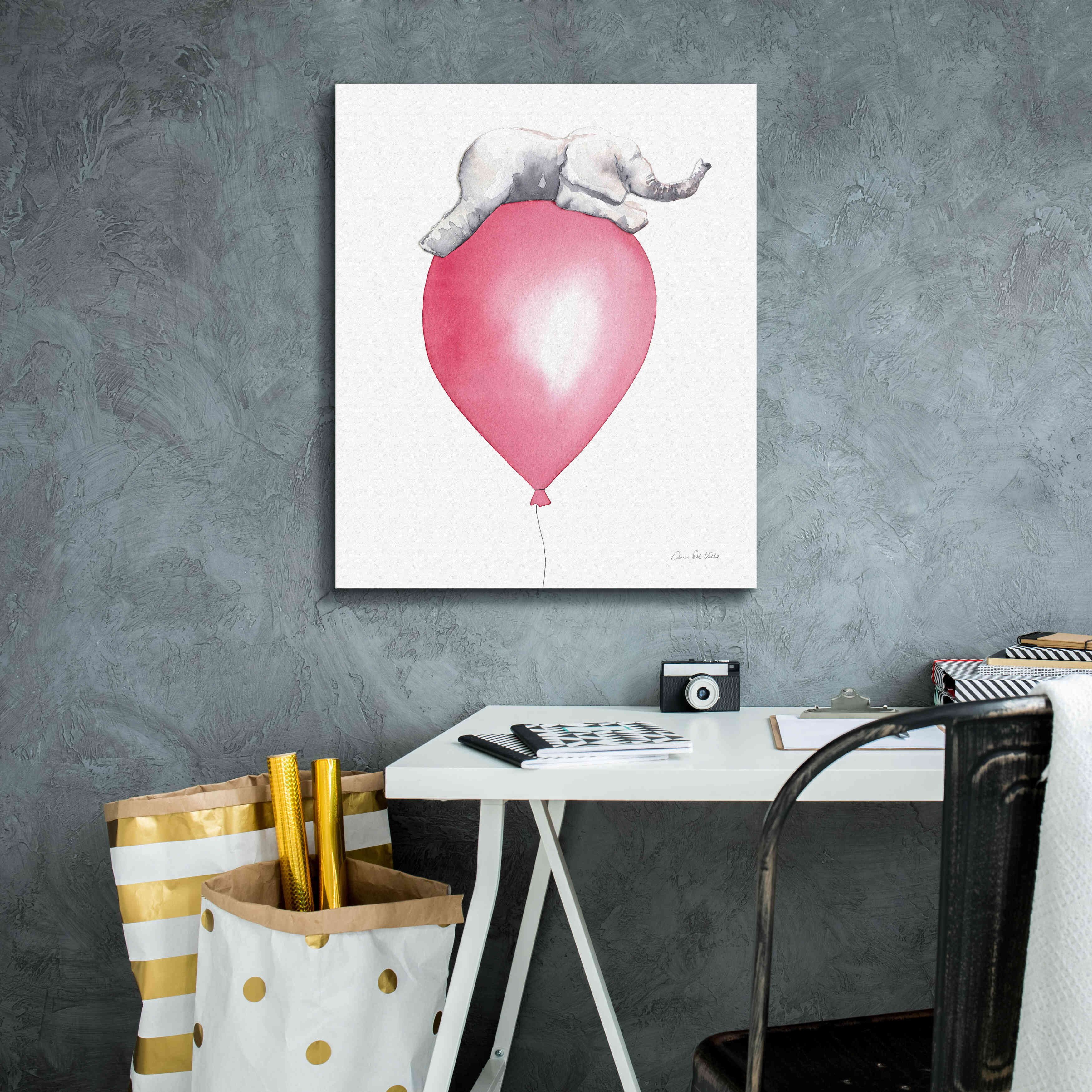 'Baby Elephant Love I' by Alan Majchrowicz, Giclee Canvas Wall Art,20x24