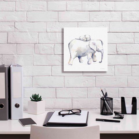 Image of 'Baby Elephant Love III' by Alan Majchrowicz, Giclee Canvas Wall Art,12x12