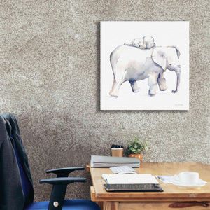 'Baby Elephant Love III' by Alan Majchrowicz, Giclee Canvas Wall Art,26x26
