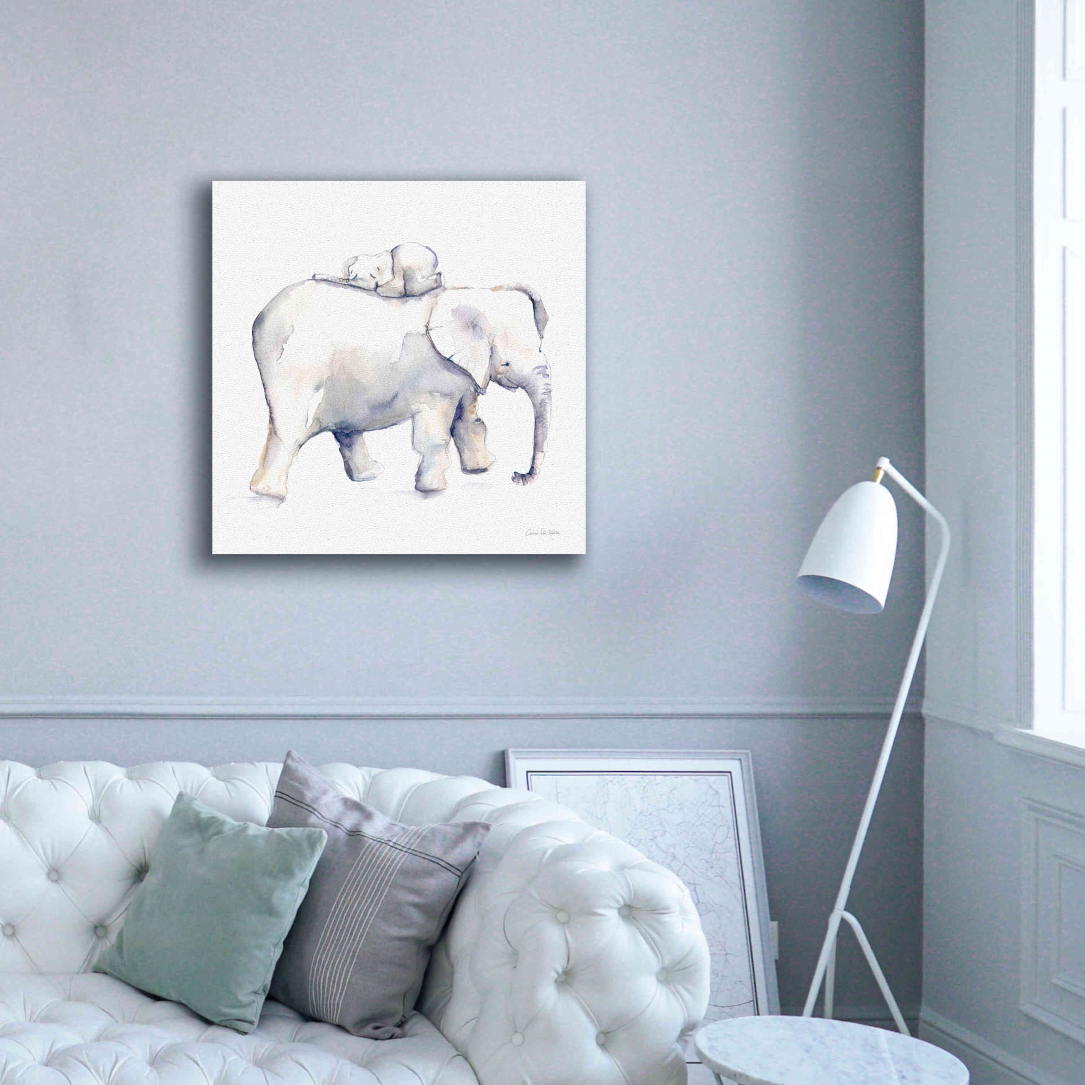 'Baby Elephant Love III' by Alan Majchrowicz, Giclee Canvas Wall Art,37x37