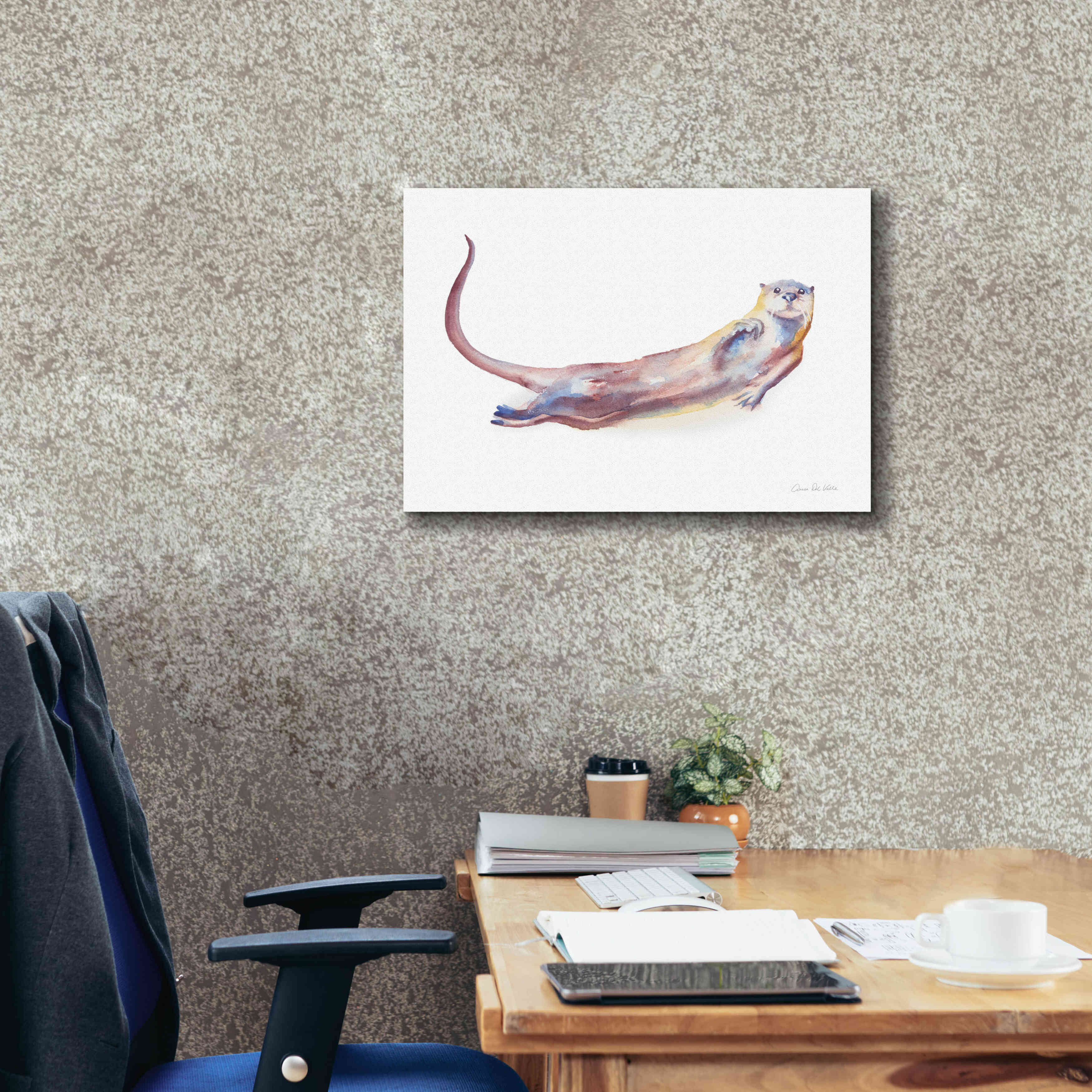 'Swimming Otter I' by Alan Majchrowicz, Giclee Canvas Wall Art,24x20