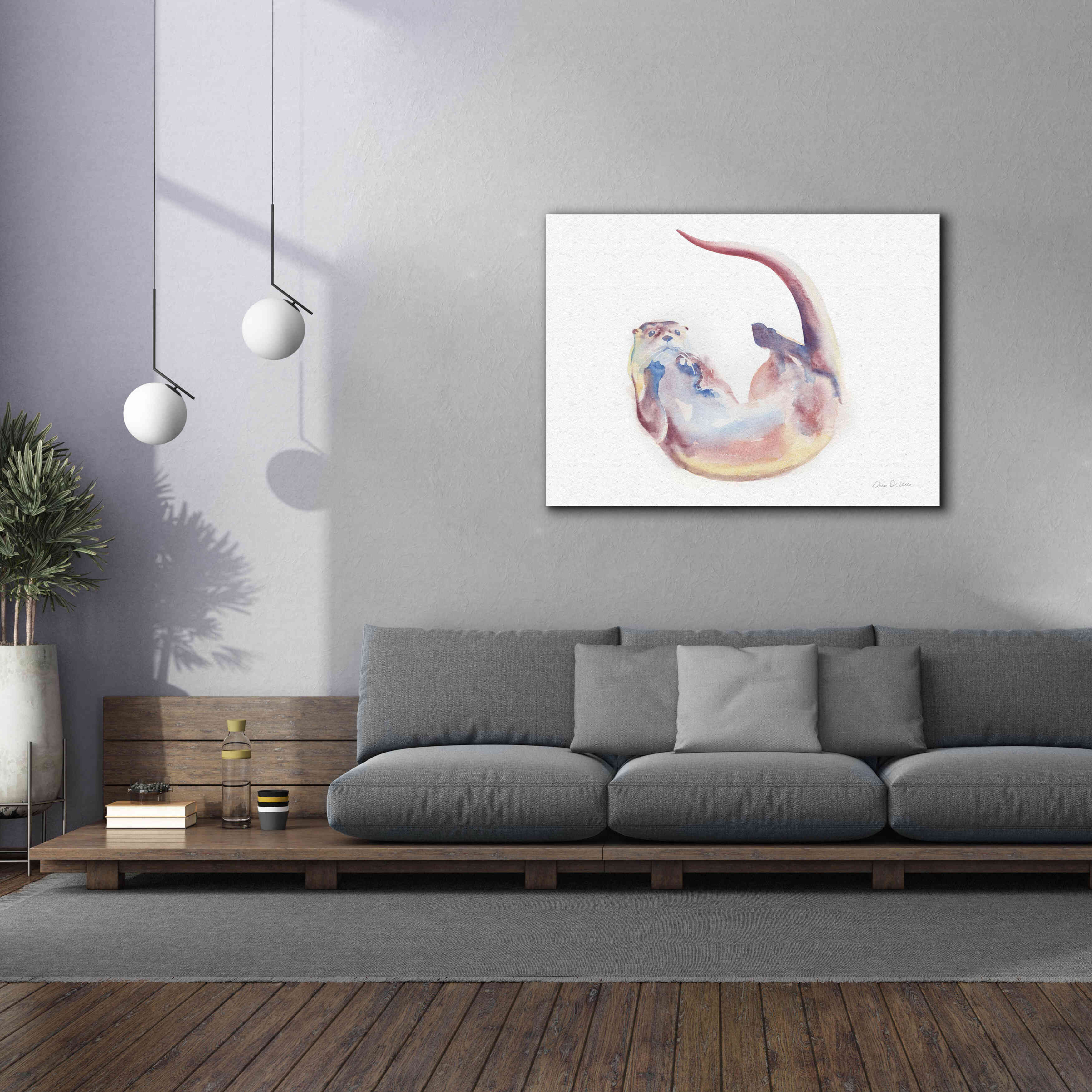 'Swimming Otter II' by Alan Majchrowicz, Giclee Canvas Wall Art,54x40