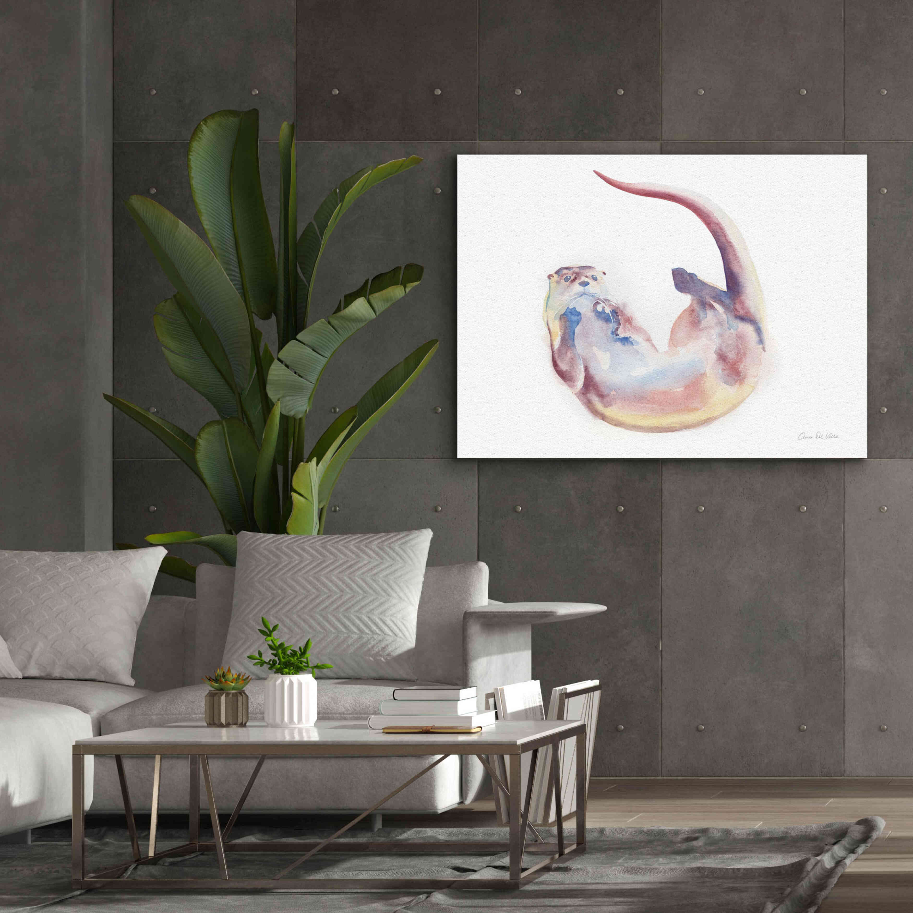 'Swimming Otter II' by Alan Majchrowicz, Giclee Canvas Wall Art,54x40