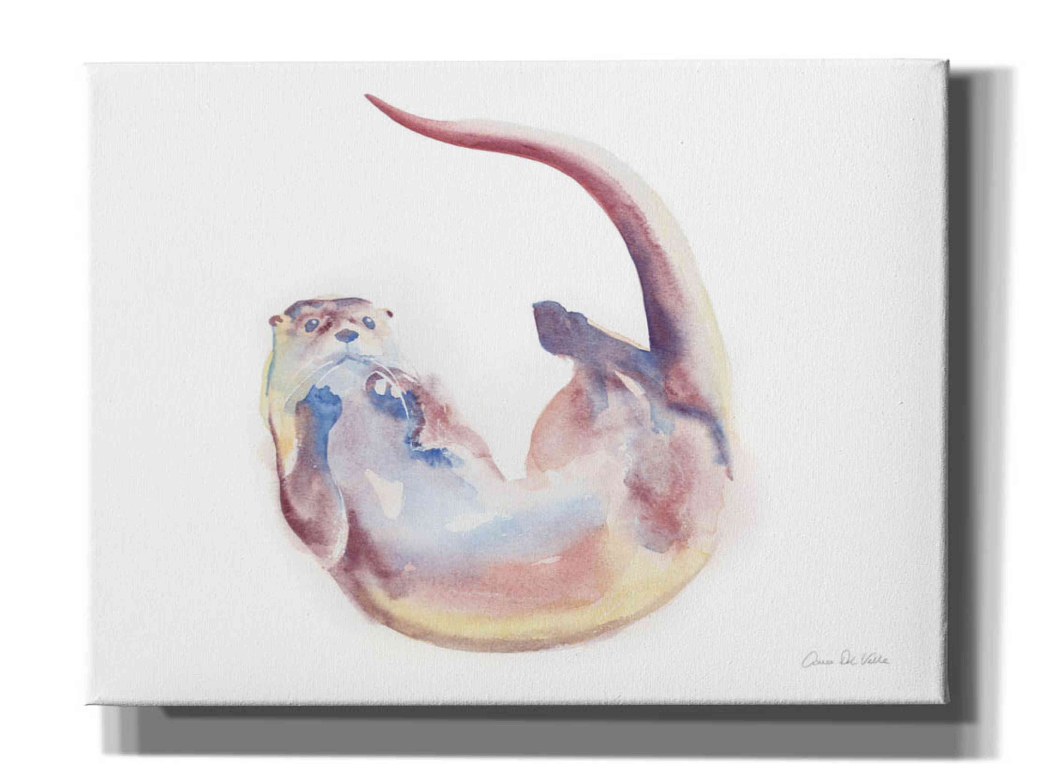 'Swimming Otter II' by Alan Majchrowicz, Giclee Canvas Wall Art