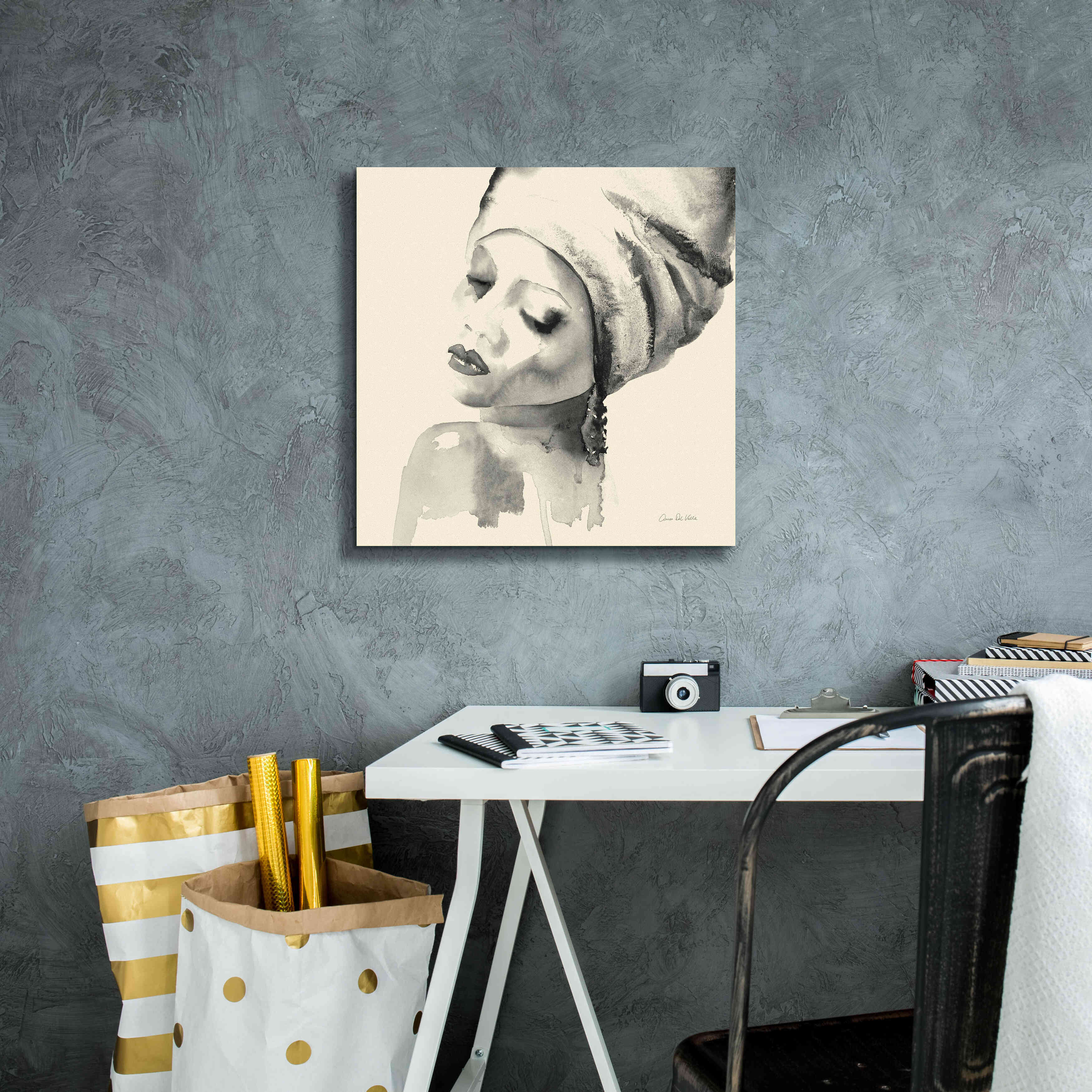 'Woman I Yellow' by Alan Majchrowicz, Giclee Canvas Wall Art,18x18
