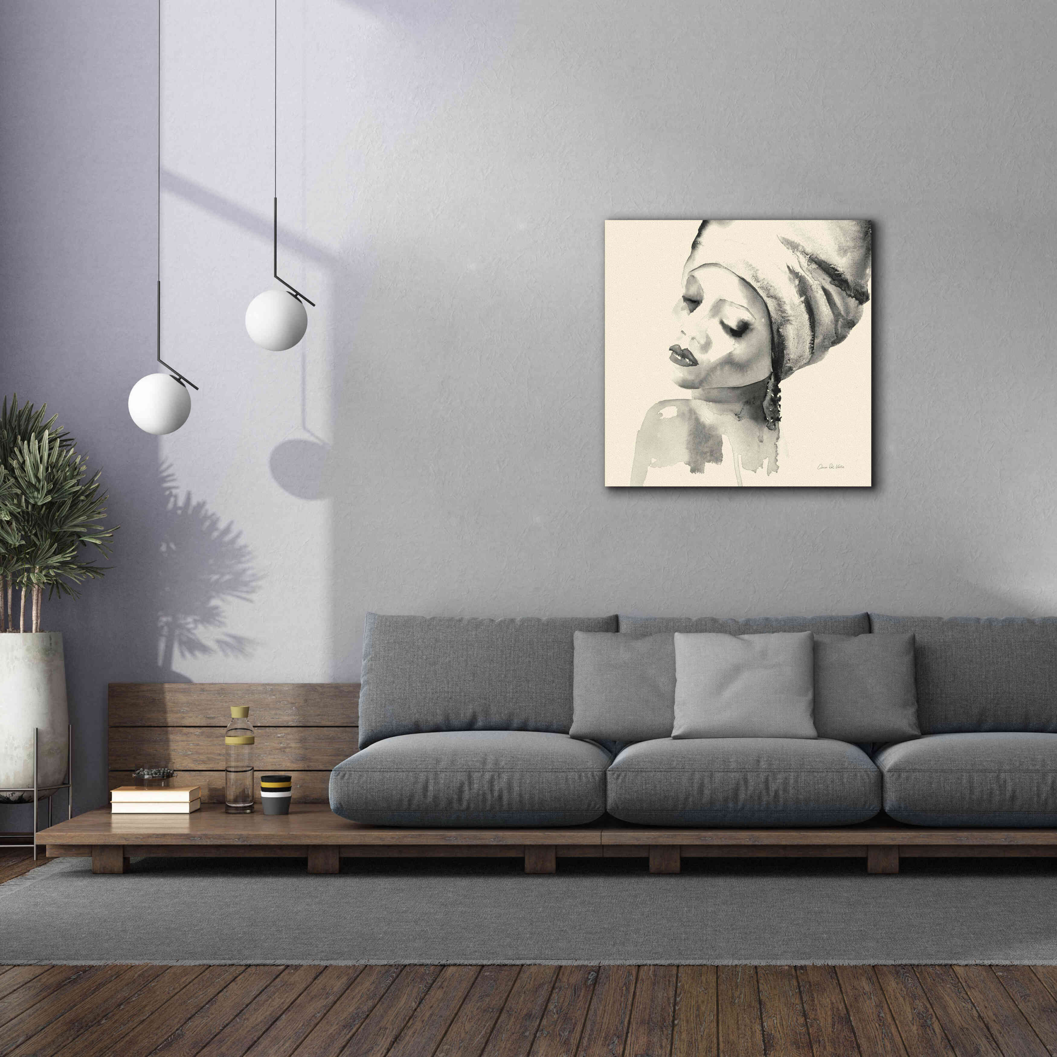 'Woman I Yellow' by Alan Majchrowicz, Giclee Canvas Wall Art,37x37