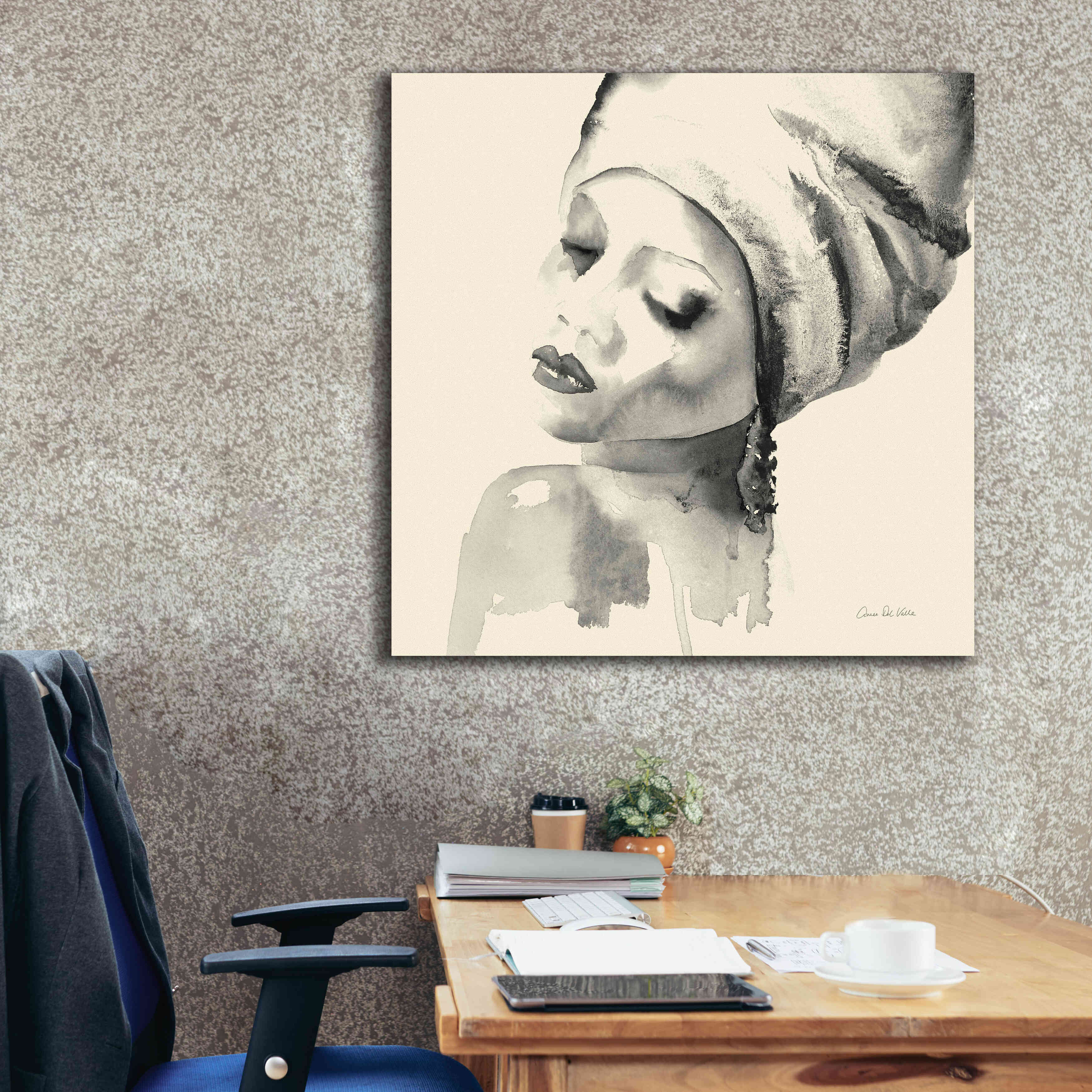 'Woman I Yellow' by Alan Majchrowicz, Giclee Canvas Wall Art,37x37