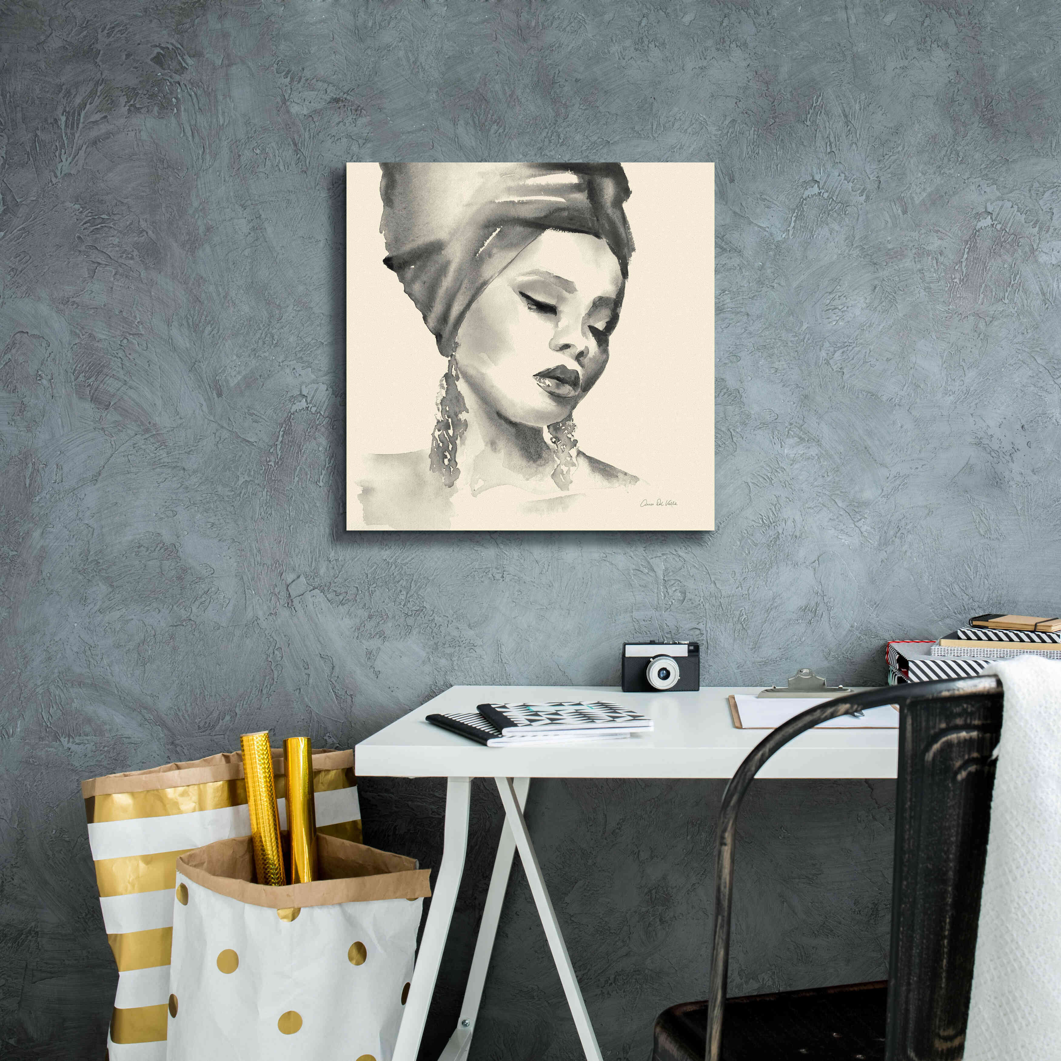 'Woman II Yellow' by Alan Majchrowicz, Giclee Canvas Wall Art,18x18