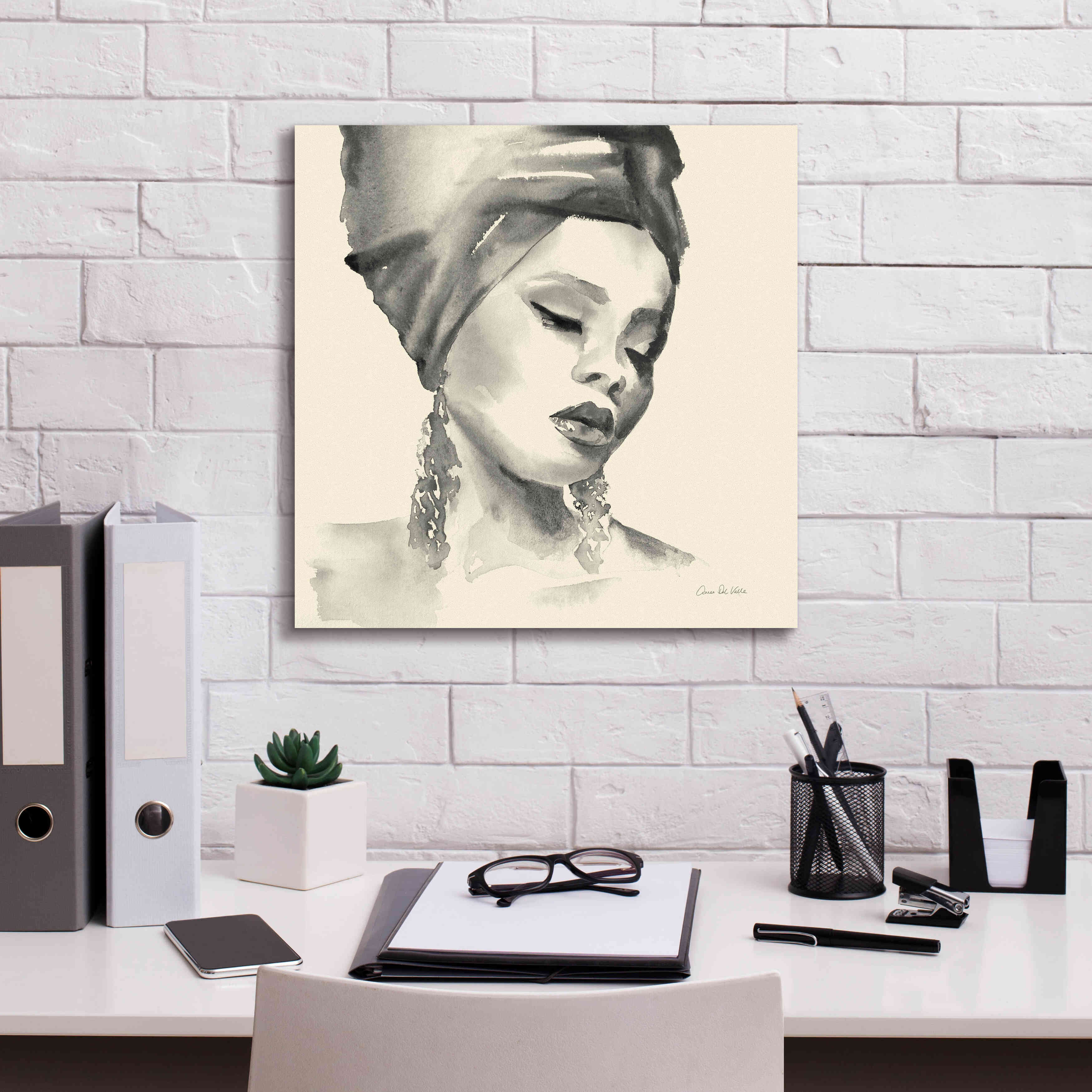 'Woman II Yellow' by Alan Majchrowicz, Giclee Canvas Wall Art,18x18
