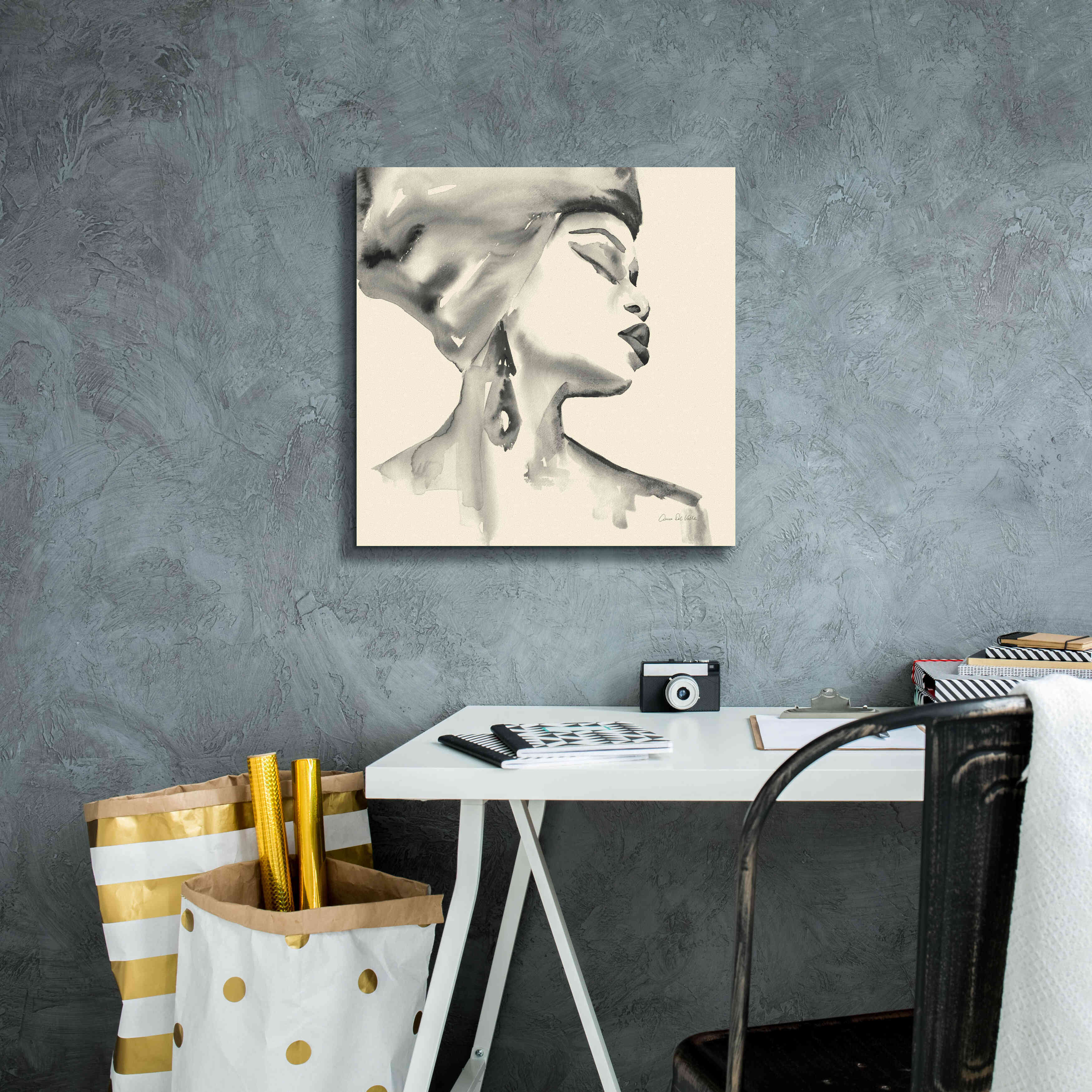 'Woman III Yellow' by Alan Majchrowicz, Giclee Canvas Wall Art,18x18