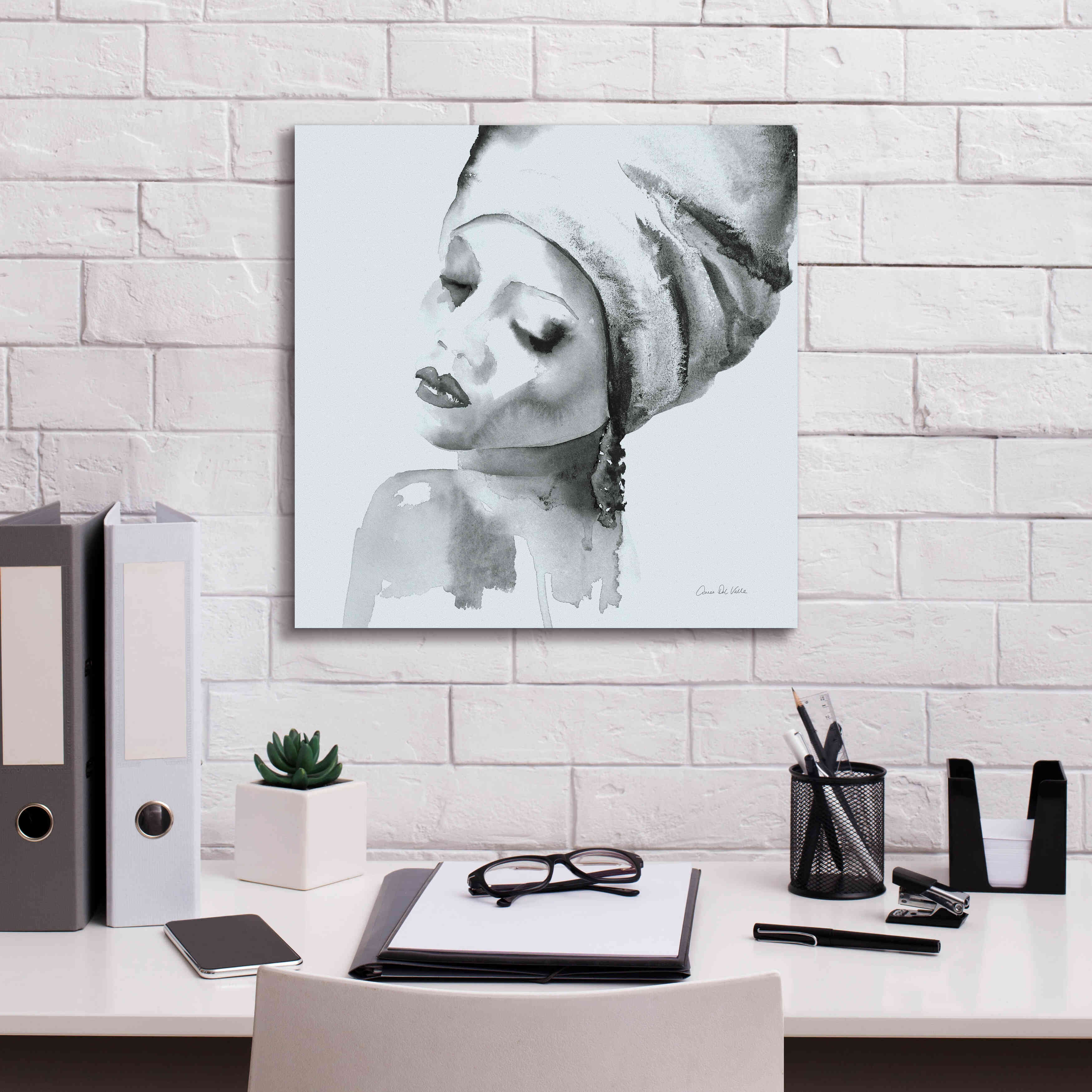 'Woman I Blue' by Alan Majchrowicz, Giclee Canvas Wall Art,18x18