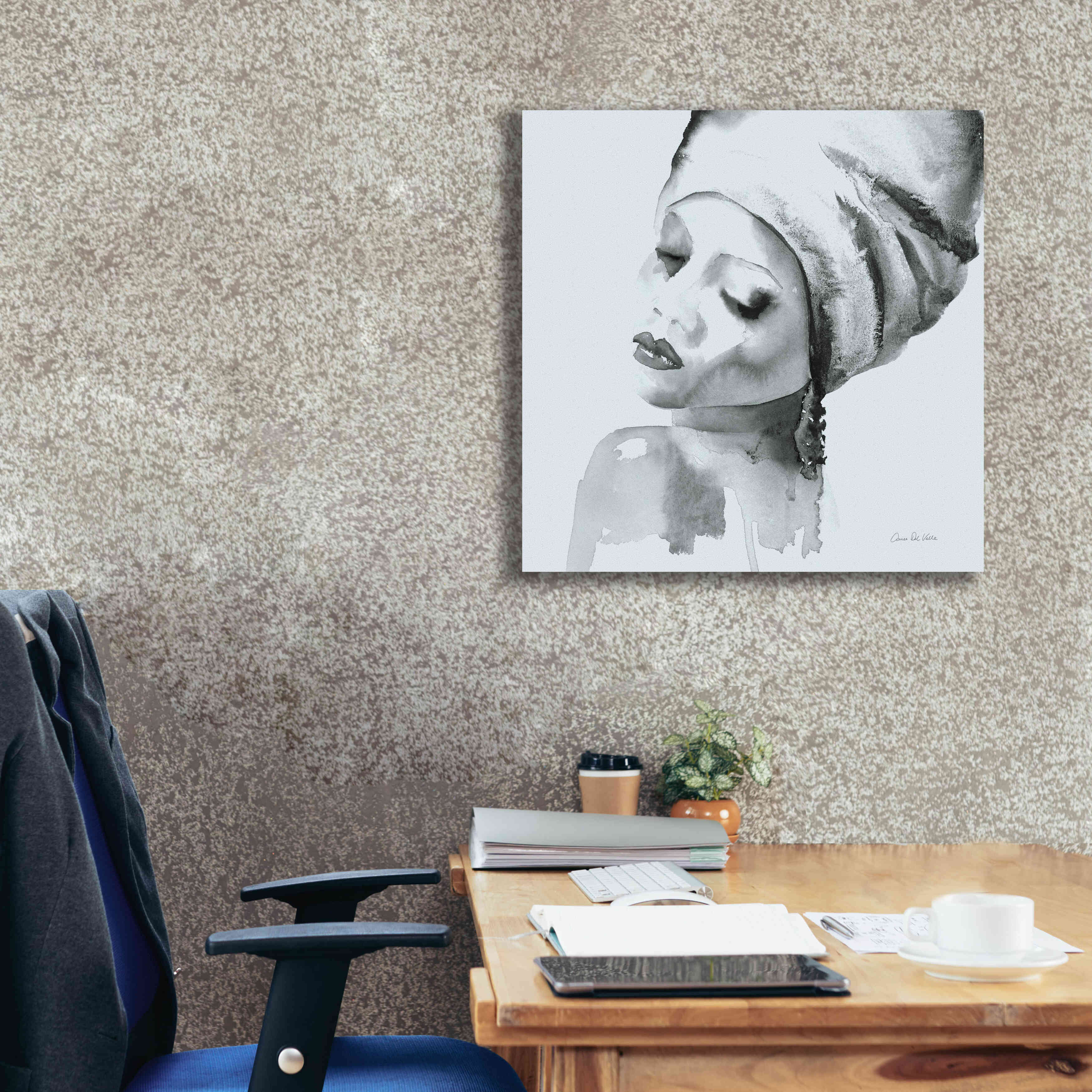 'Woman I Blue' by Alan Majchrowicz, Giclee Canvas Wall Art,26x26