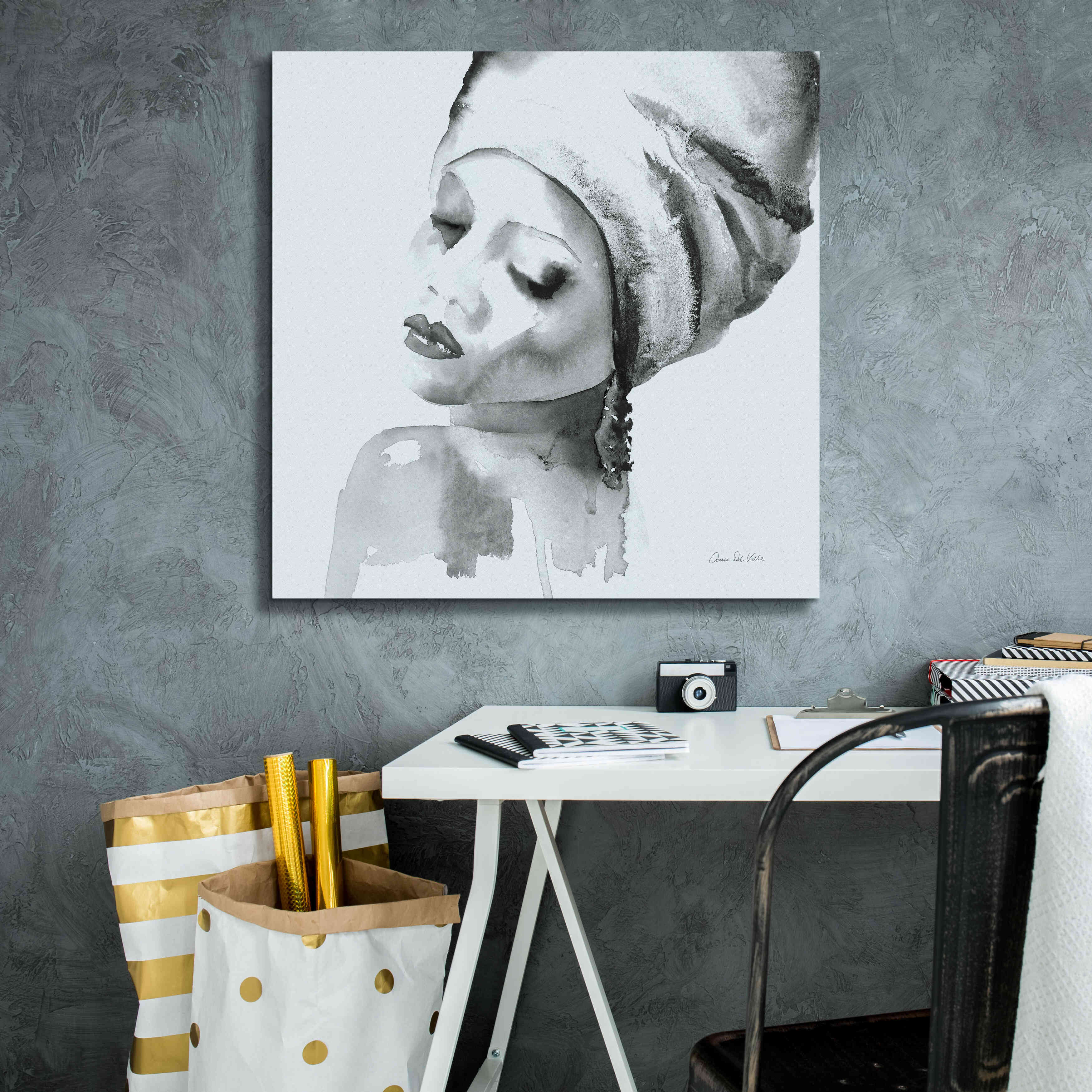 'Woman I Blue' by Alan Majchrowicz, Giclee Canvas Wall Art,26x26