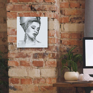 'Woman II Blue' by Alan Majchrowicz, Giclee Canvas Wall Art,12x12