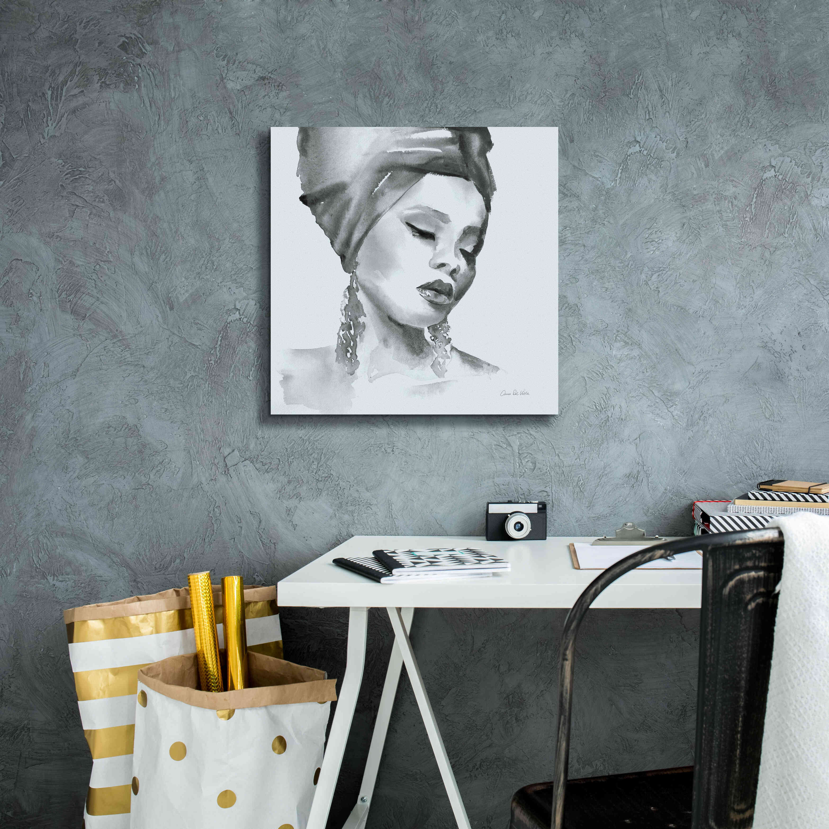 'Woman II Blue' by Alan Majchrowicz, Giclee Canvas Wall Art,18x18