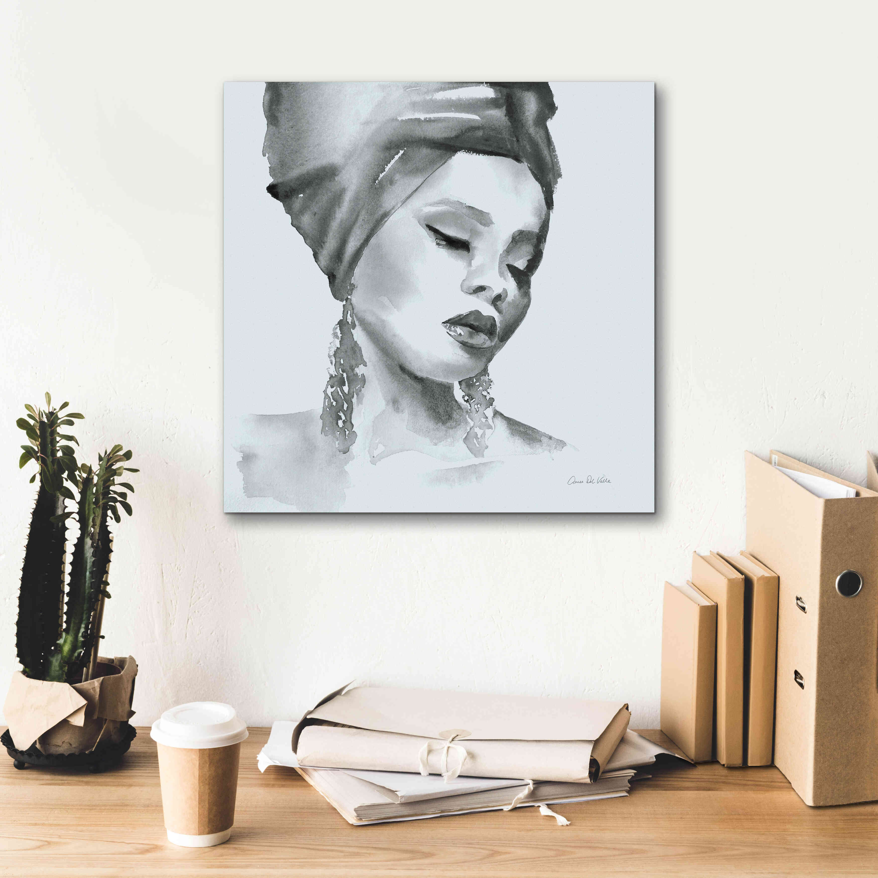 'Woman II Blue' by Alan Majchrowicz, Giclee Canvas Wall Art,18x18