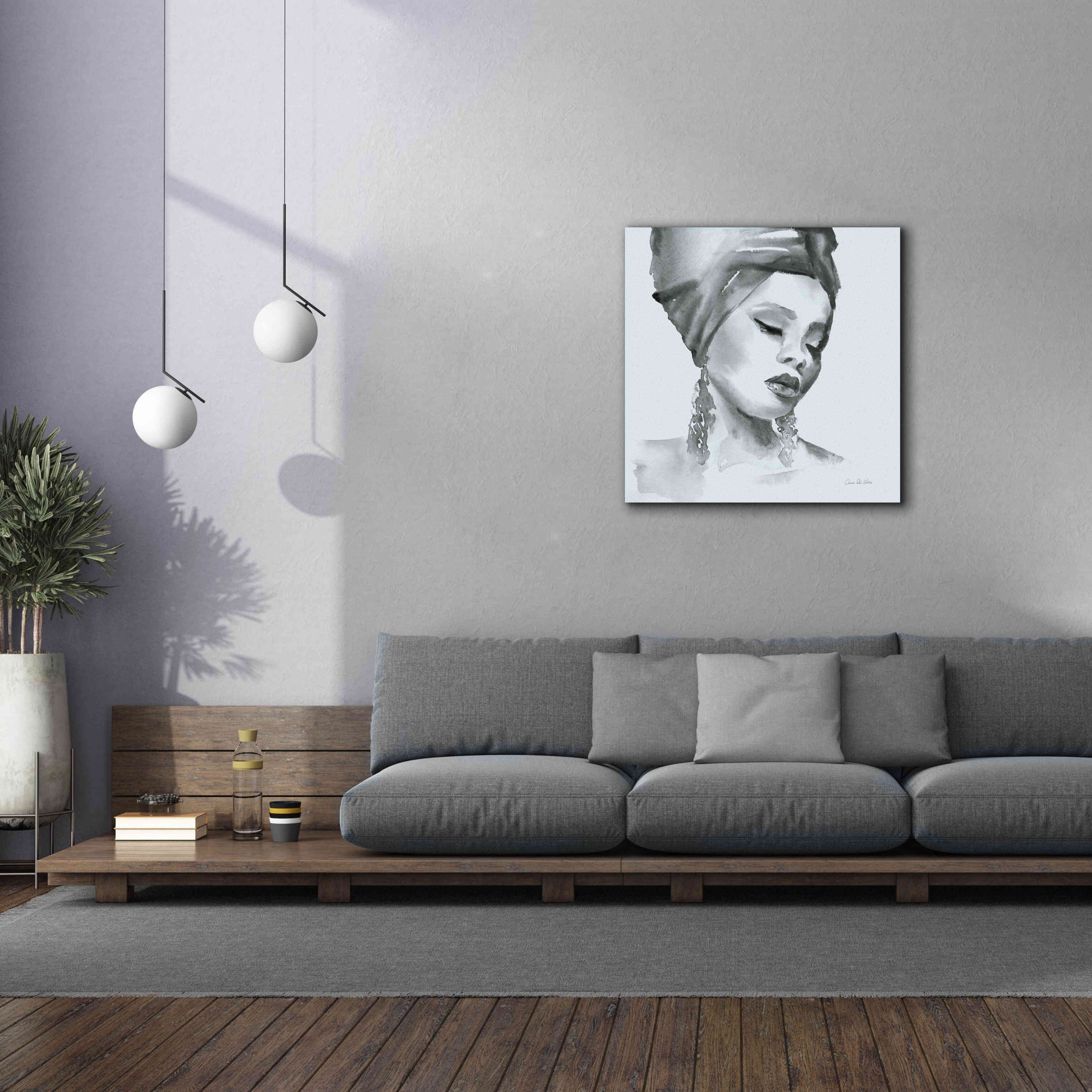 'Woman II Blue' by Alan Majchrowicz, Giclee Canvas Wall Art,37x37