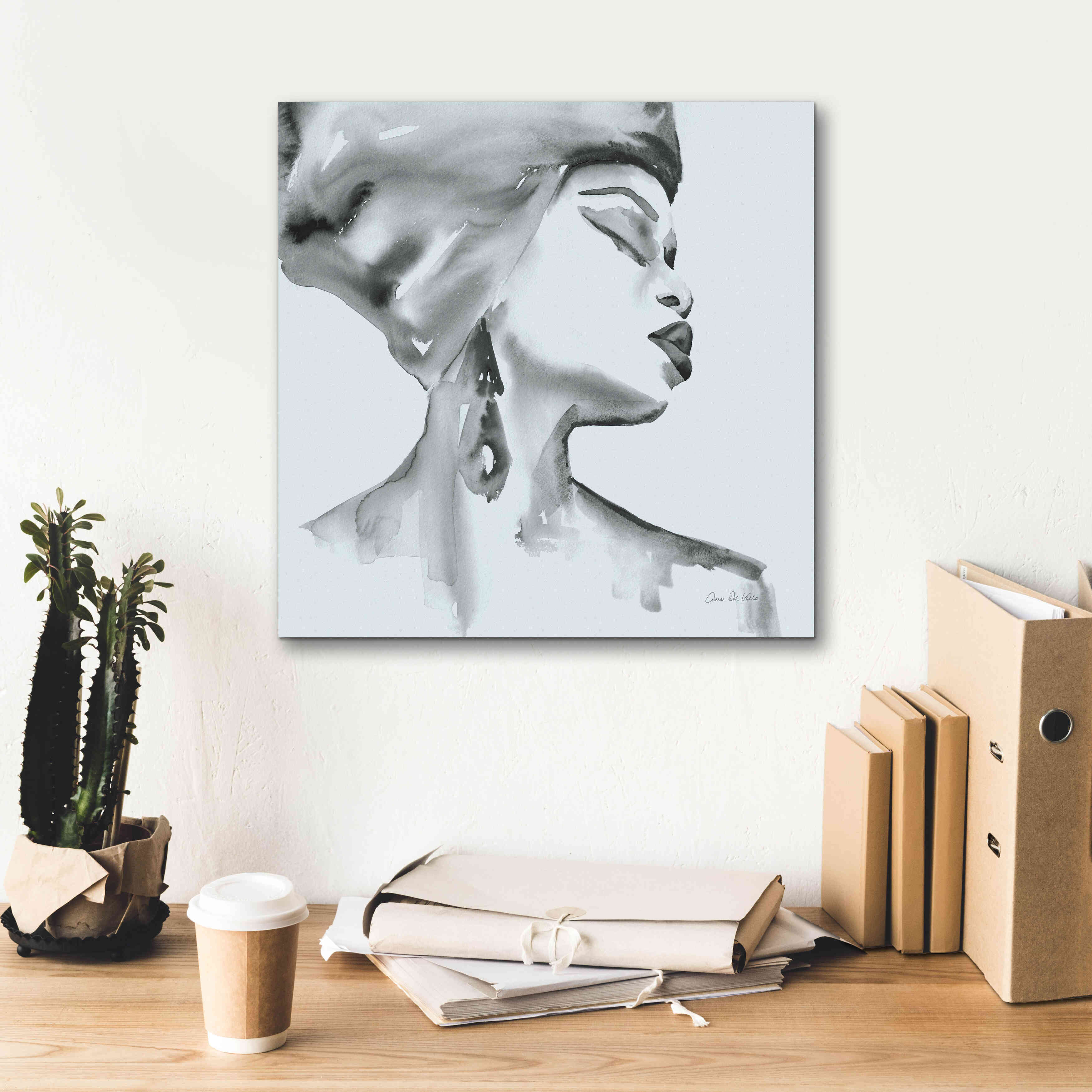 'Woman III Blue' by Alan Majchrowicz, Giclee Canvas Wall Art,18x18