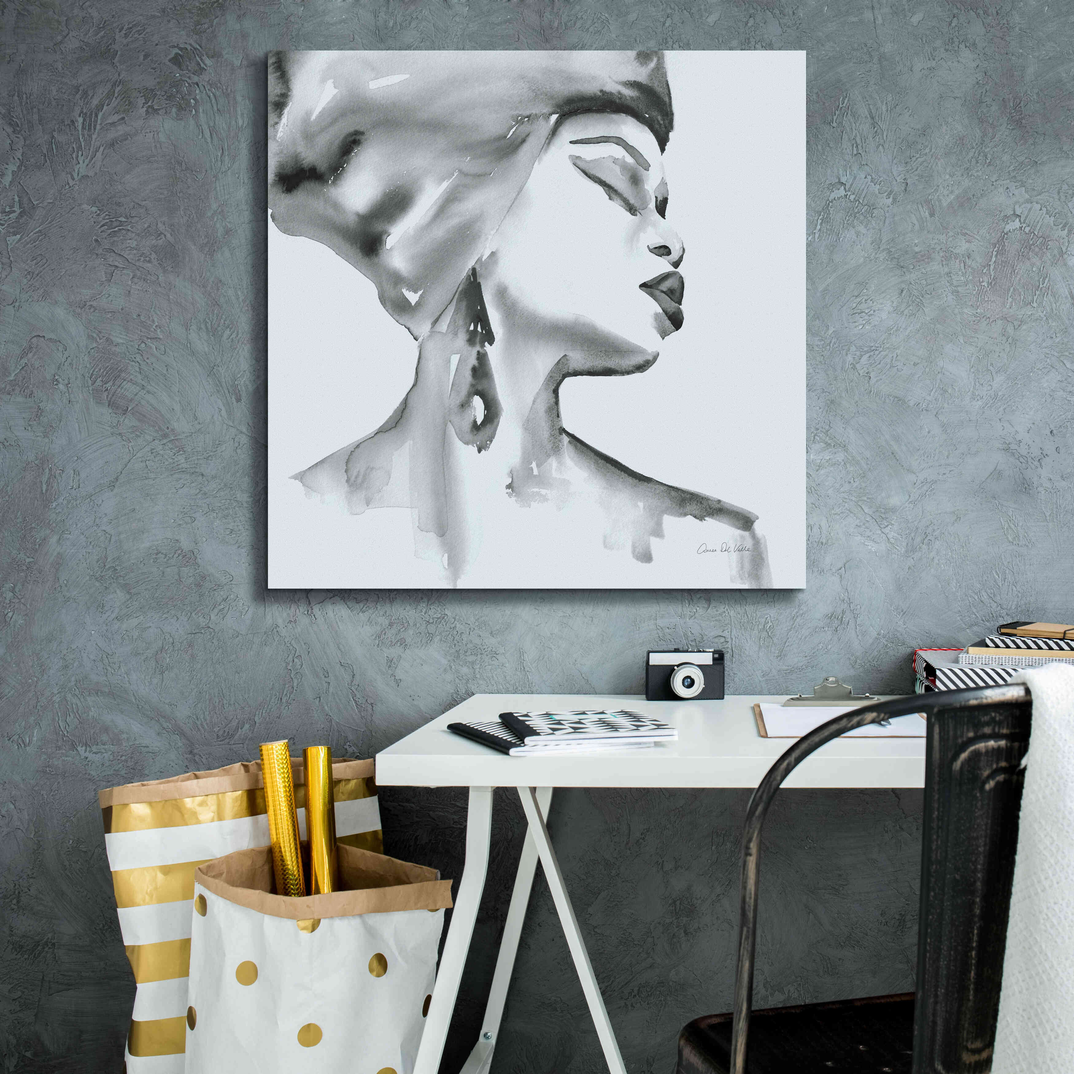 'Woman III Blue' by Alan Majchrowicz, Giclee Canvas Wall Art,26x26
