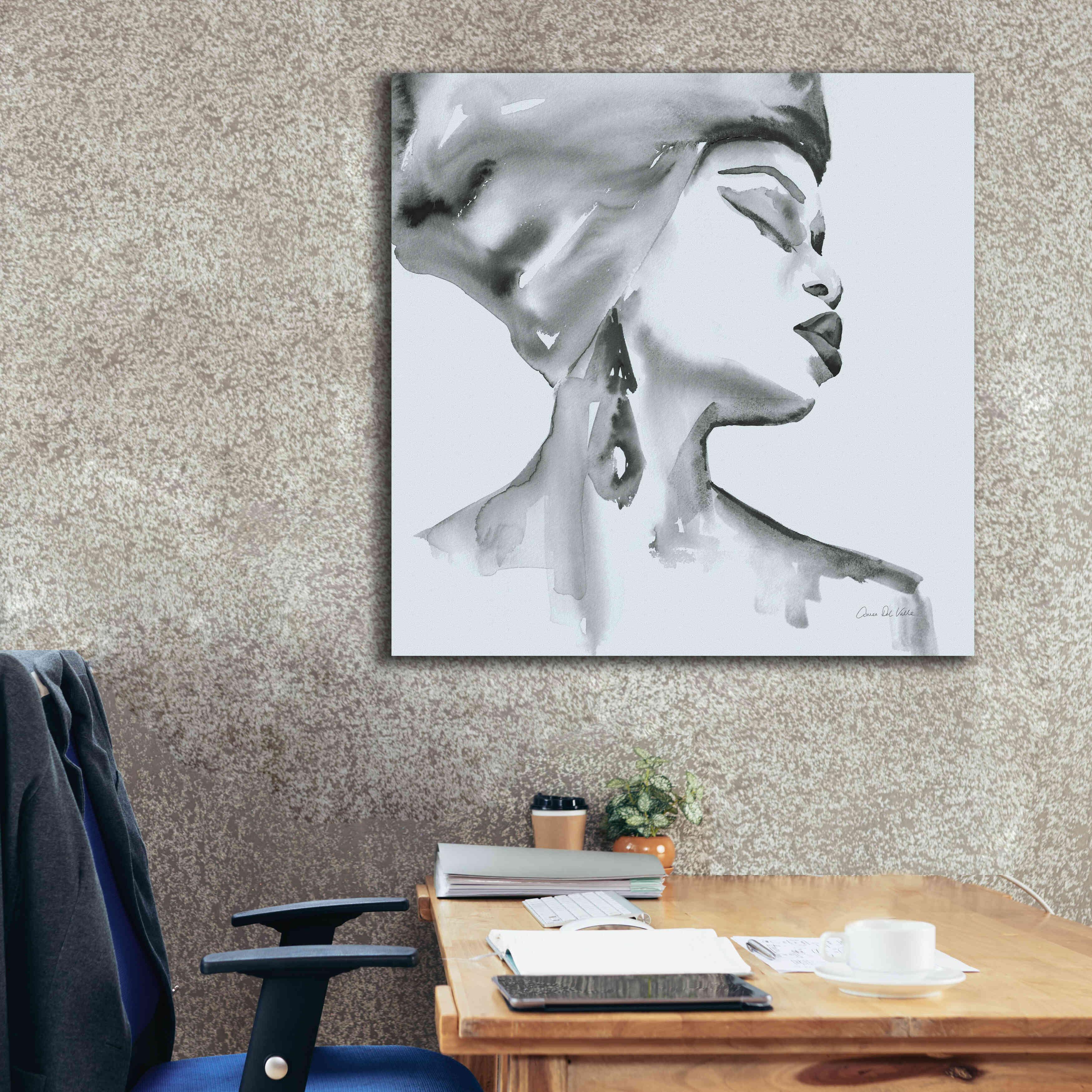 'Woman III Blue' by Alan Majchrowicz, Giclee Canvas Wall Art,37x37