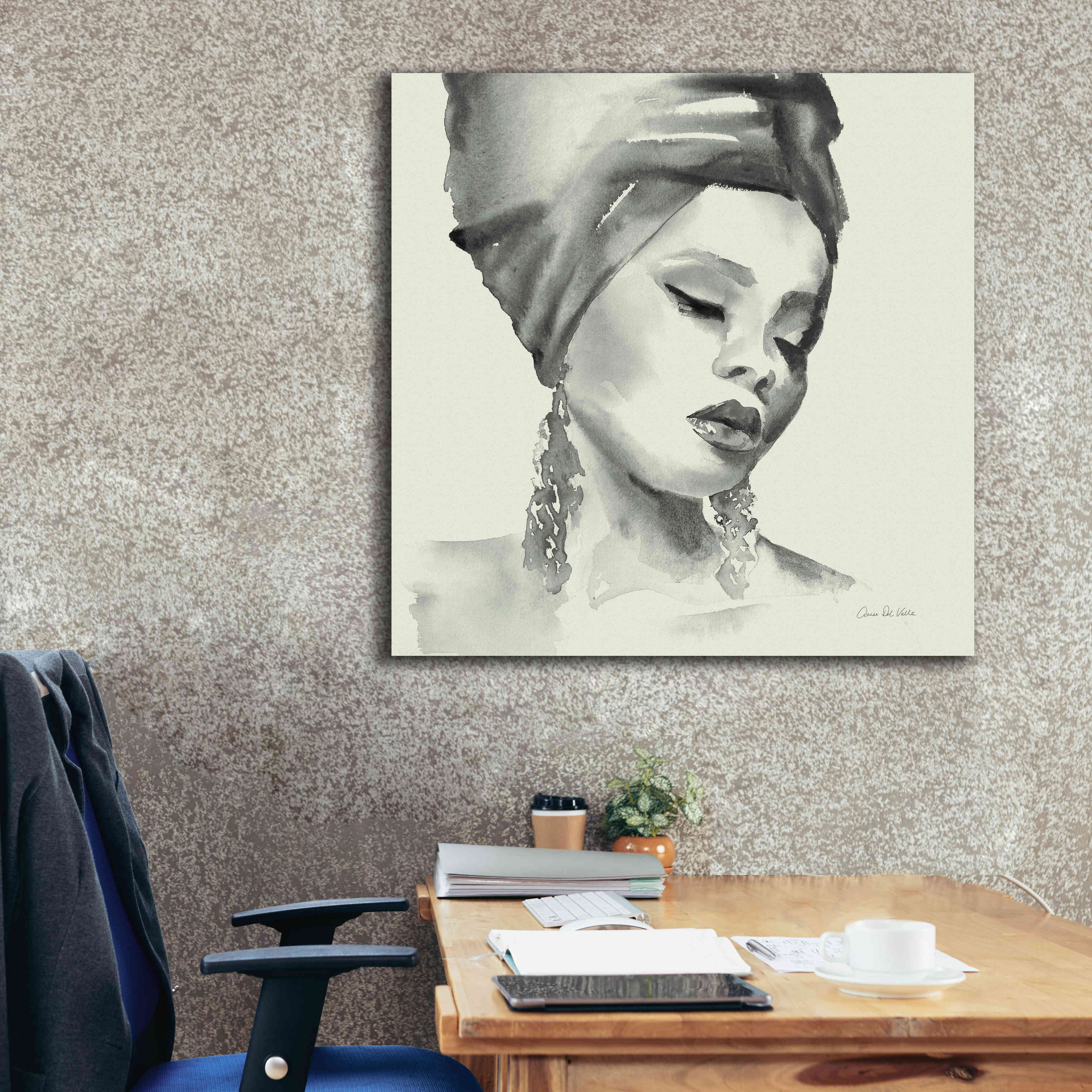 'Woman II Green' by Alan Majchrowicz, Giclee Canvas Wall Art,37x37