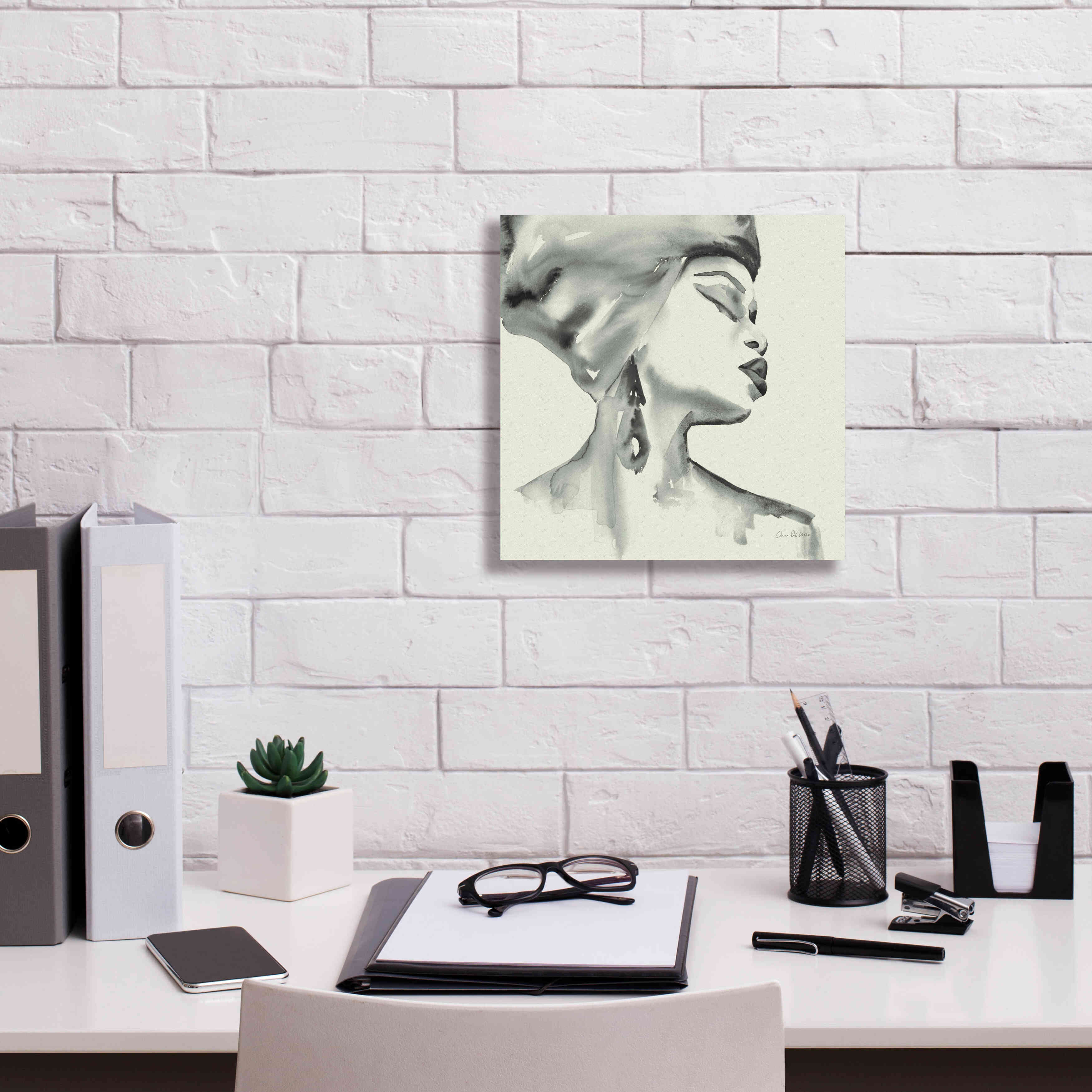 'Woman III Green' by Alan Majchrowicz, Giclee Canvas Wall Art,12x12