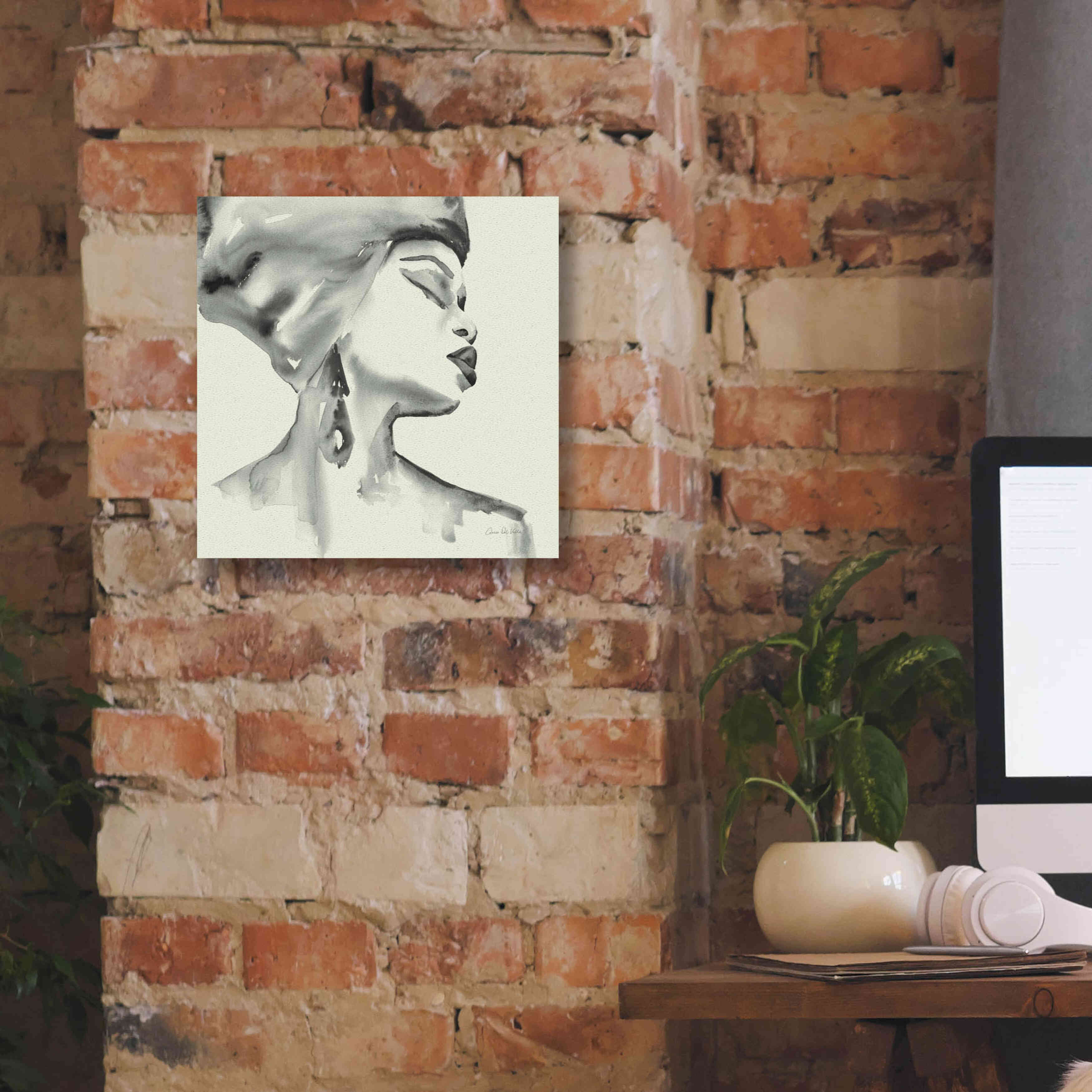 'Woman III Green' by Alan Majchrowicz, Giclee Canvas Wall Art,12x12