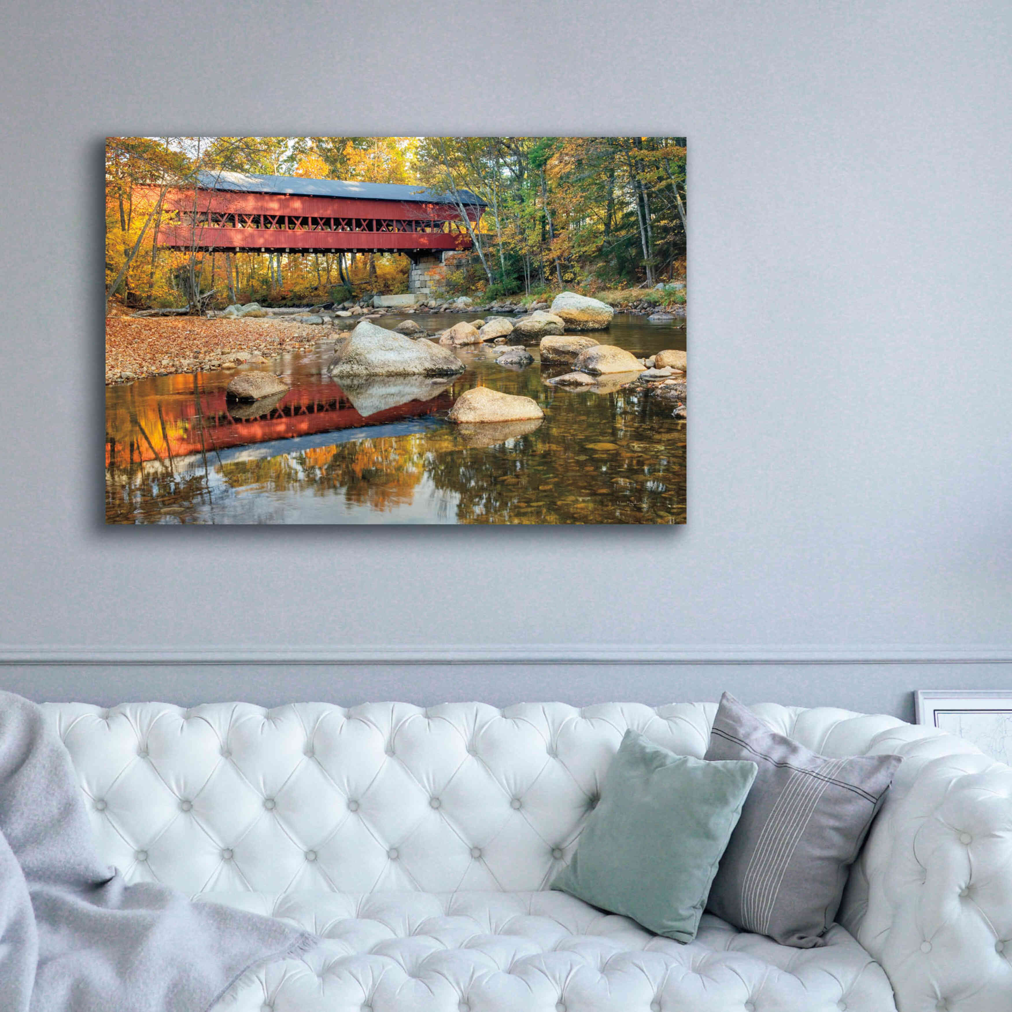 'Swift River Covered Bridge' by Alan Majchrowicz, Giclee Canvas Wall Art,60x40