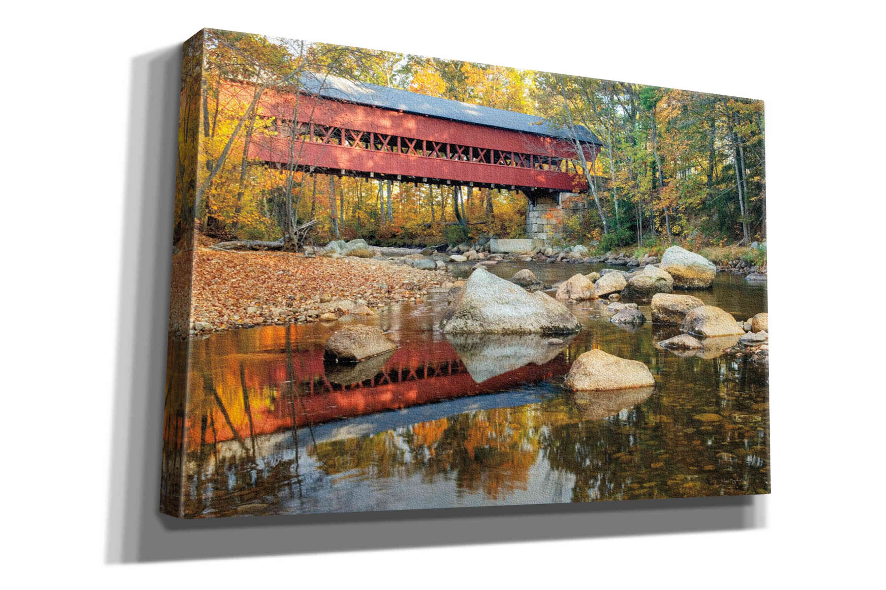 'Swift River Covered Bridge' by Alan Majchrowicz, Giclee Canvas Wall Art