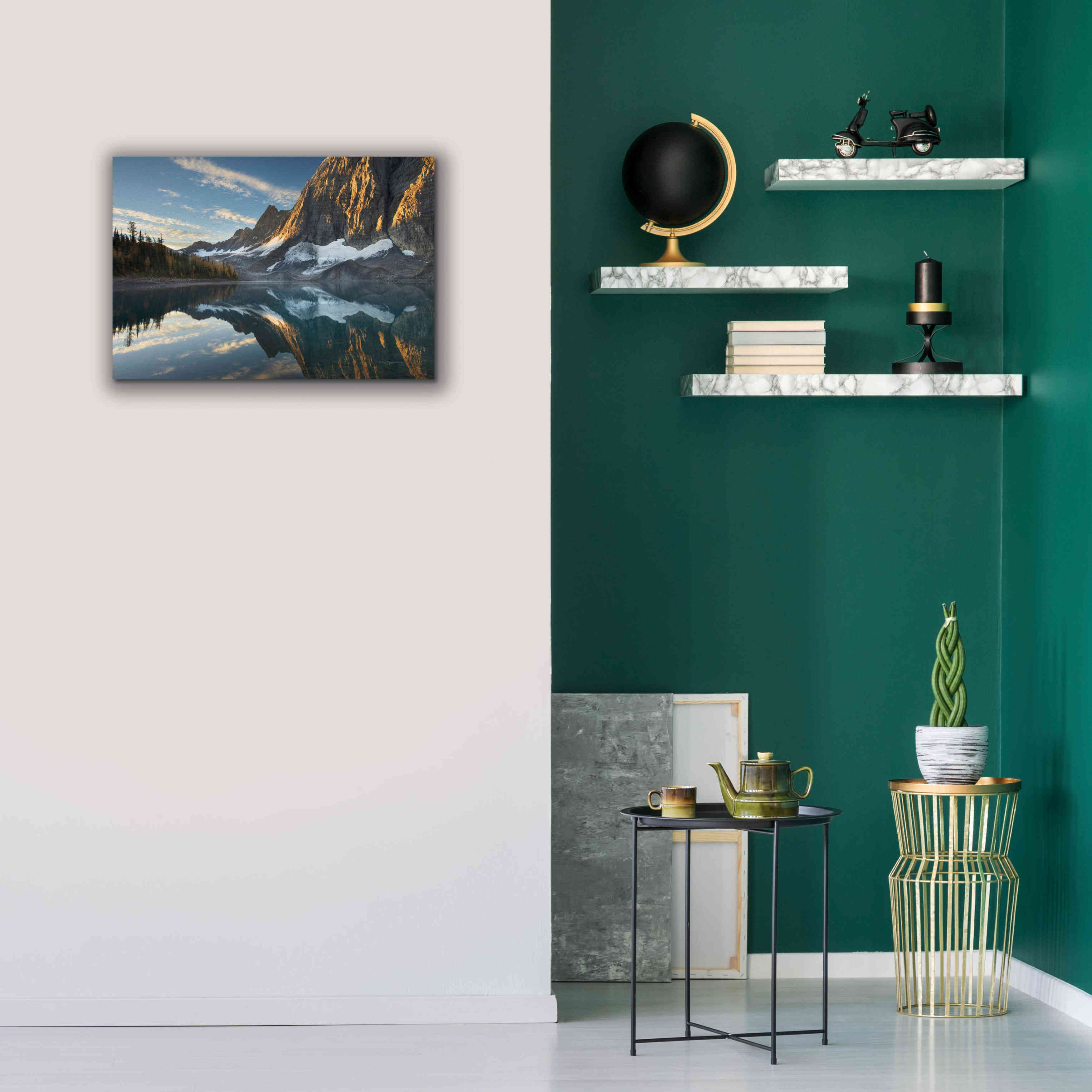 'Floe Lake Reflection III Crop' by Alan Majchrowicz, Giclee Canvas Wall Art,26x18