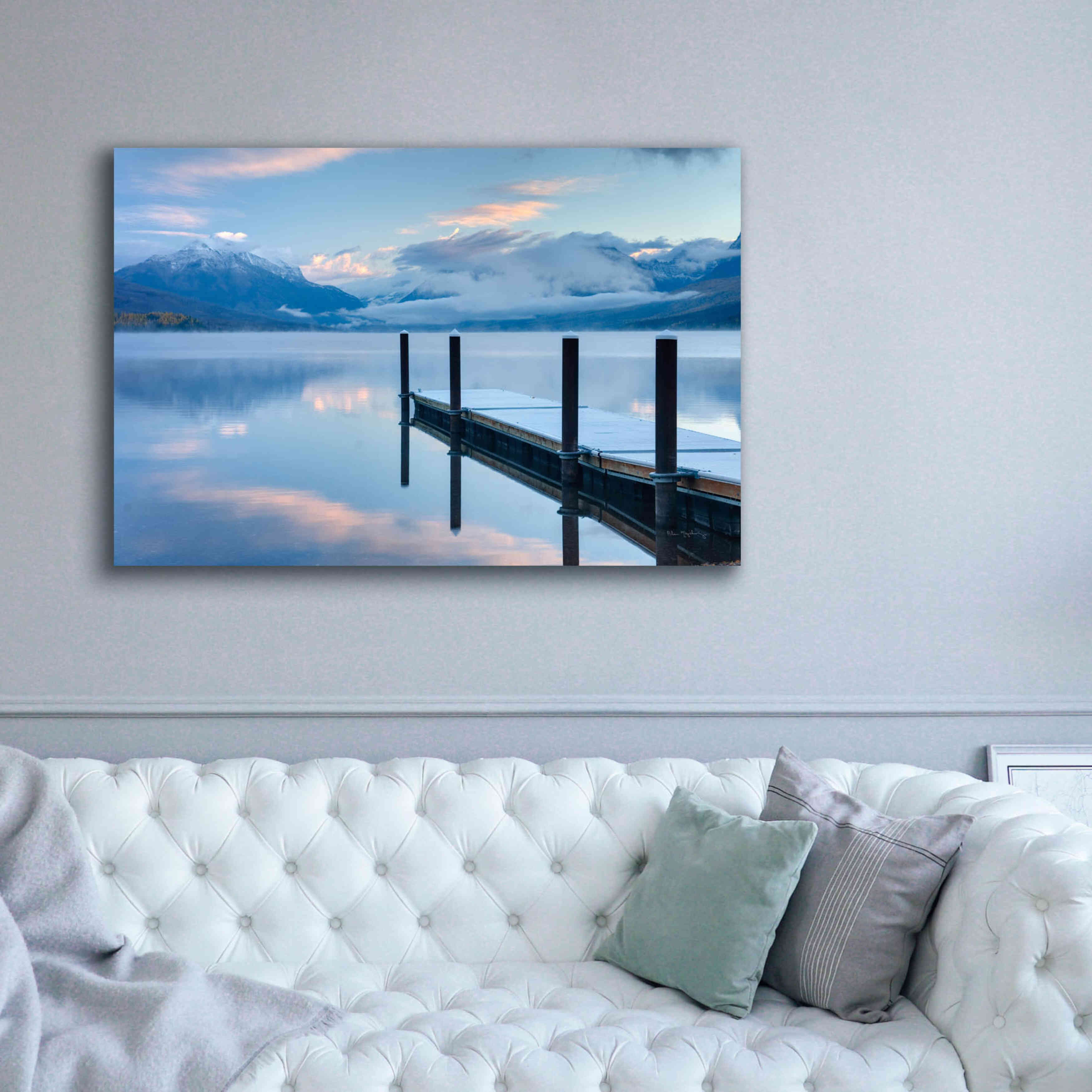 'Lake Mcdonald Dock' by Alan Majchrowicz, Giclee Canvas Wall Art,60x40
