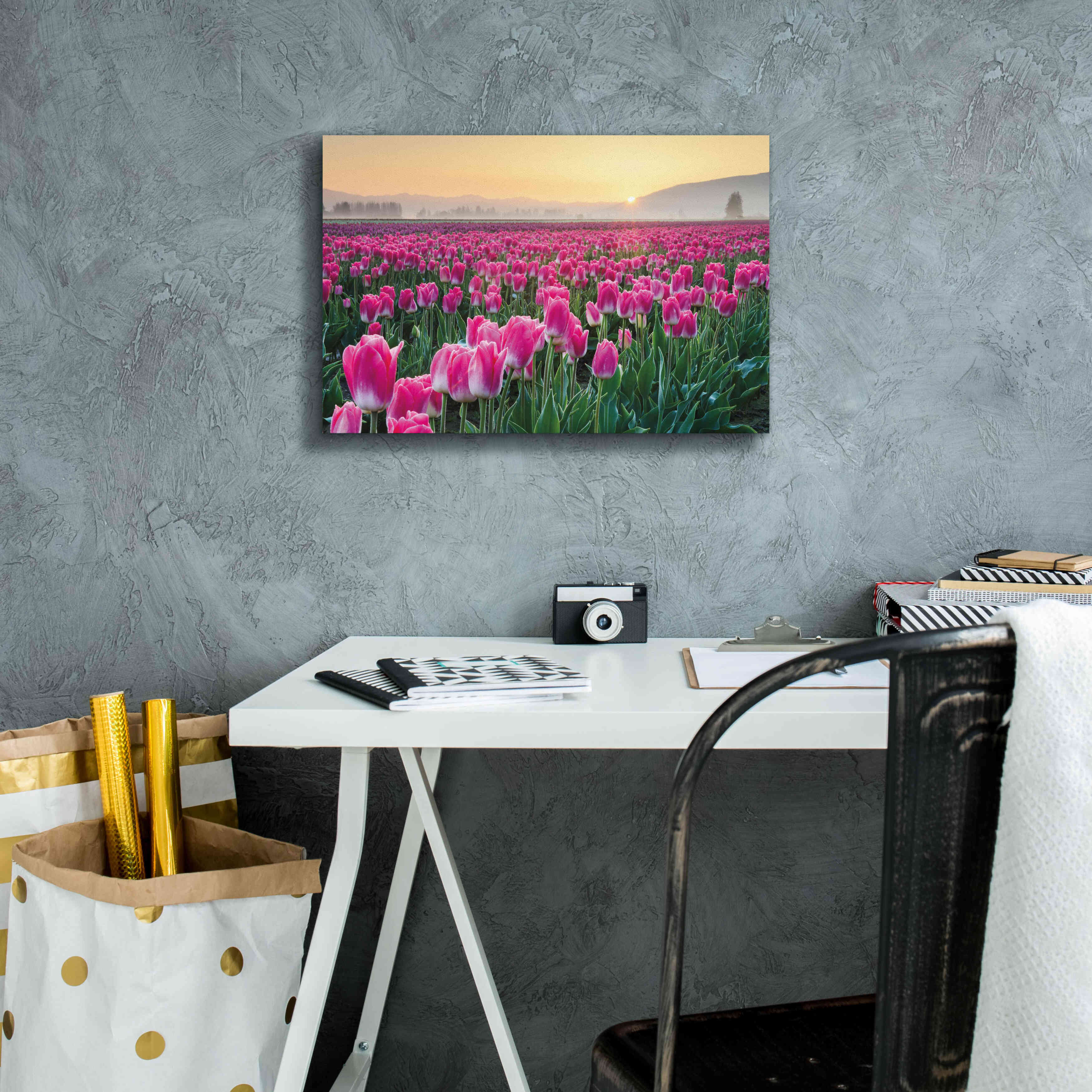 'Skagit Valley Tulips I' by Alan Majchrowicz, Giclee Canvas Wall Art,18x12