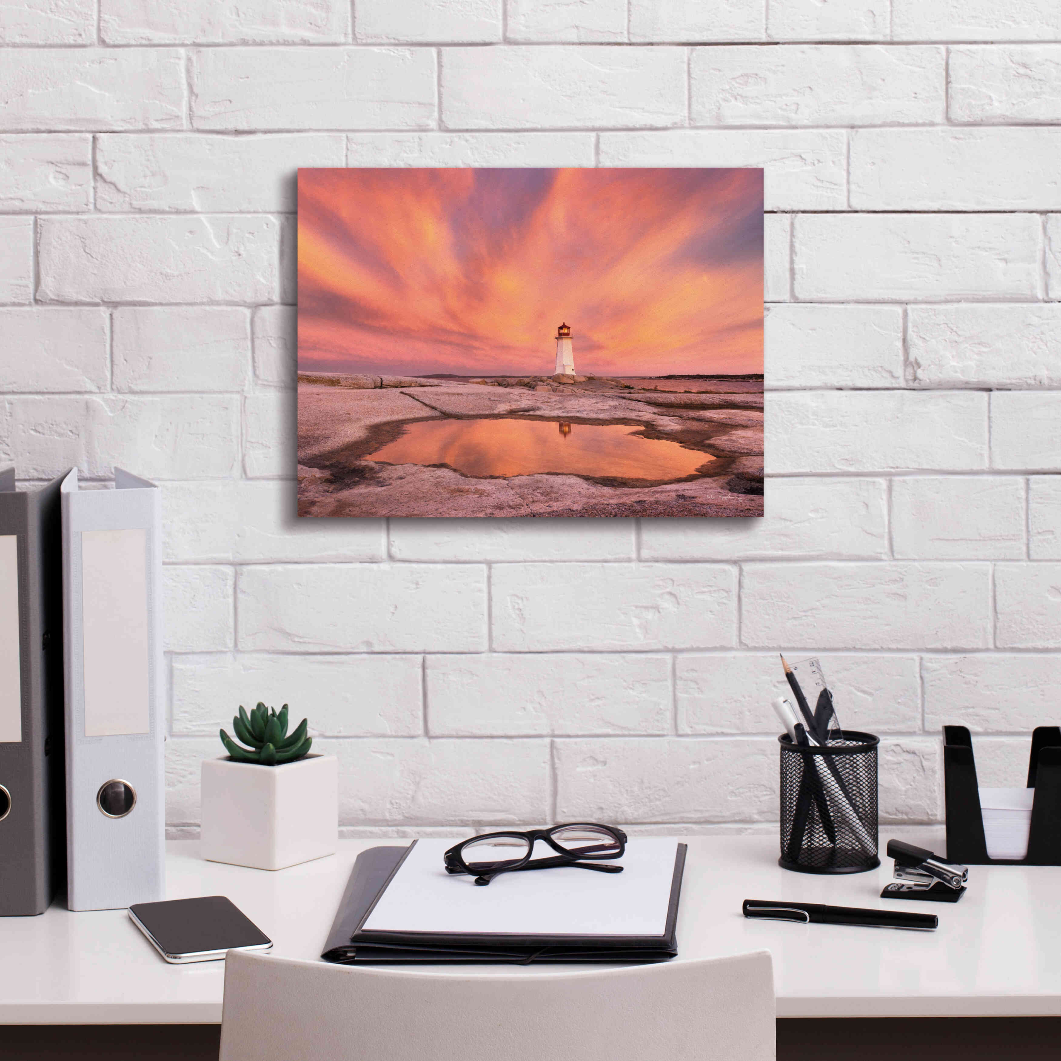 'Peggys Cove Nova Scotia Crop' by Alan Majchrowicz,Giclee Canvas Wall Art,16x12