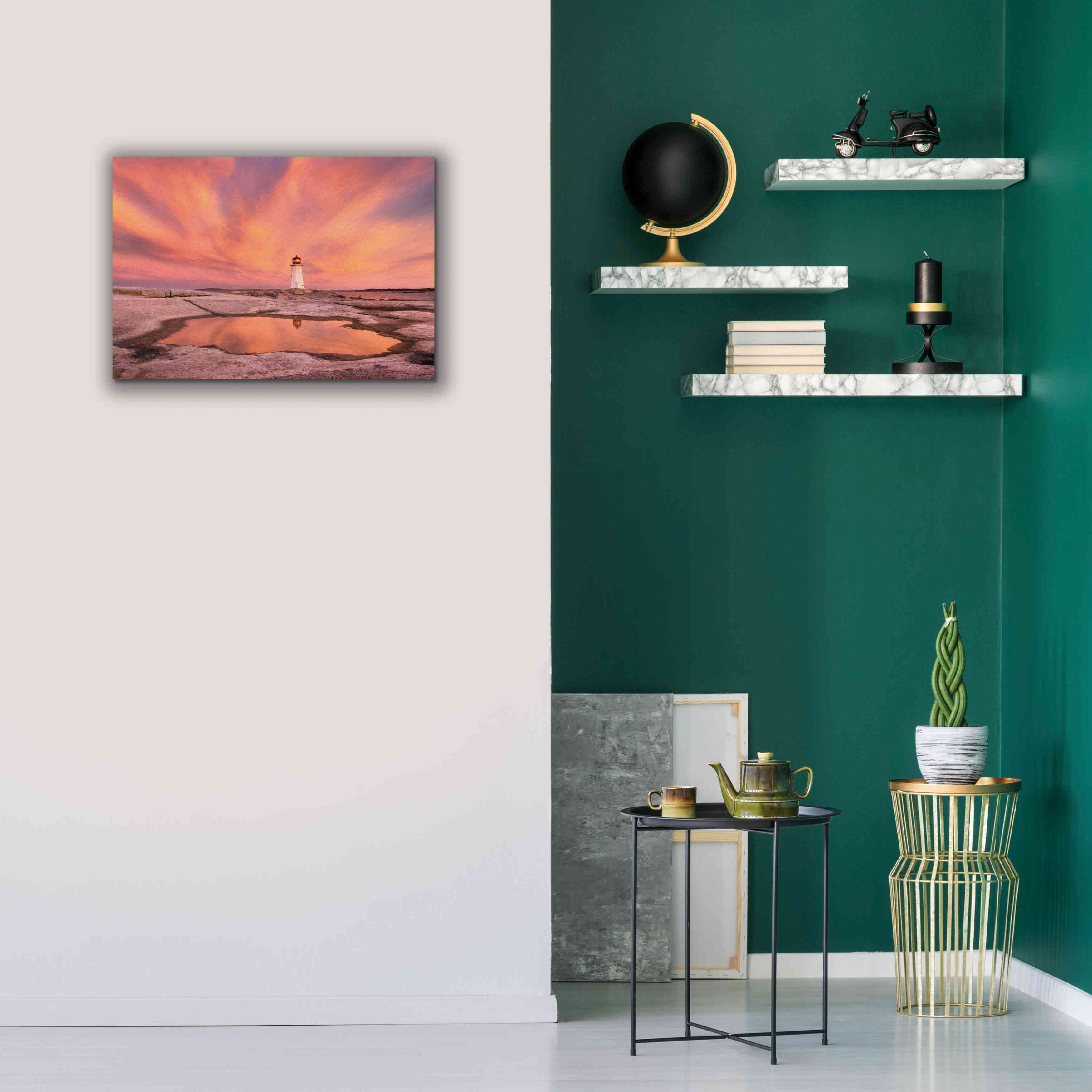 'Peggys Cove Nova Scotia Crop' by Alan Majchrowicz,Giclee Canvas Wall Art,26x18