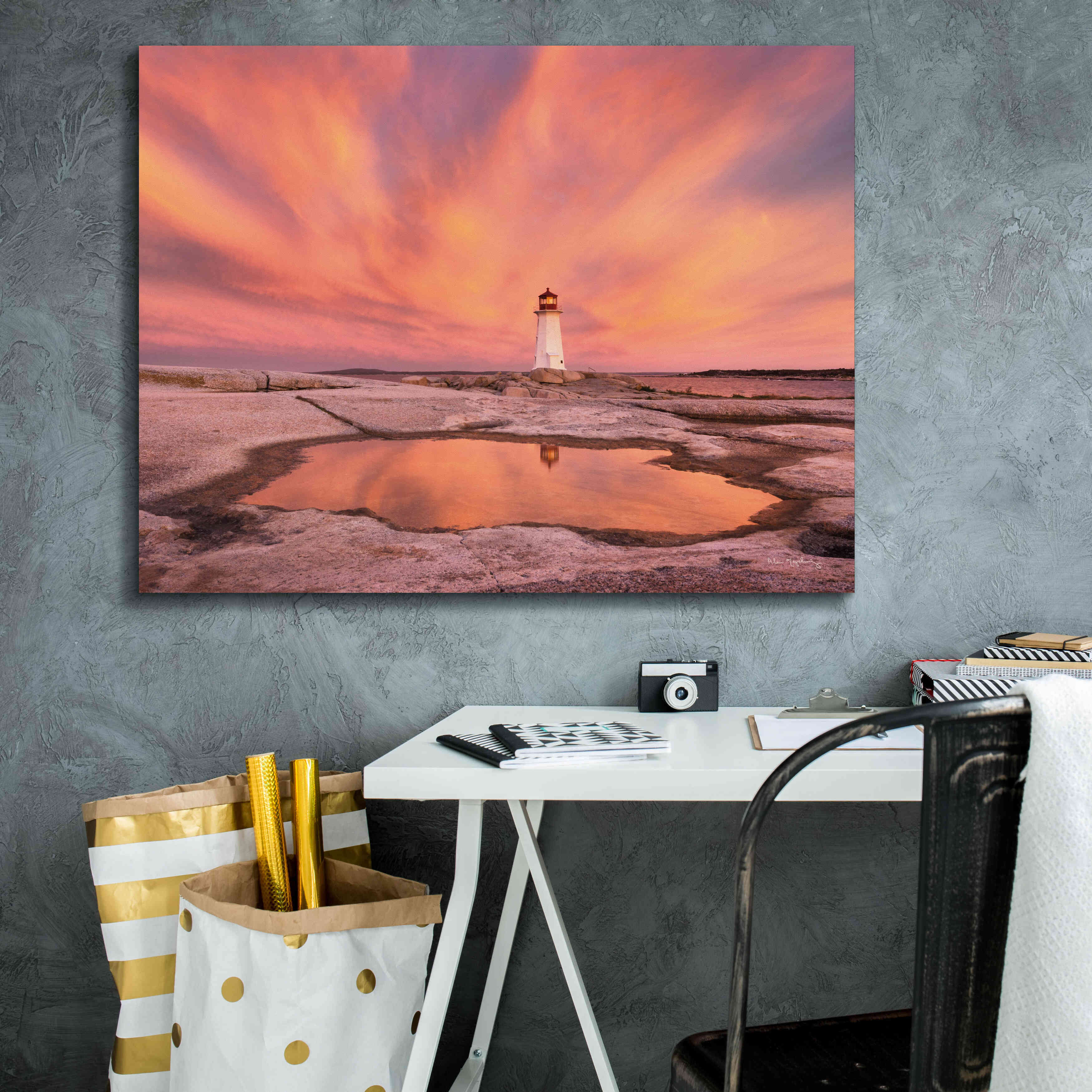 'Peggys Cove Nova Scotia Crop' by Alan Majchrowicz,Giclee Canvas Wall Art,34x26