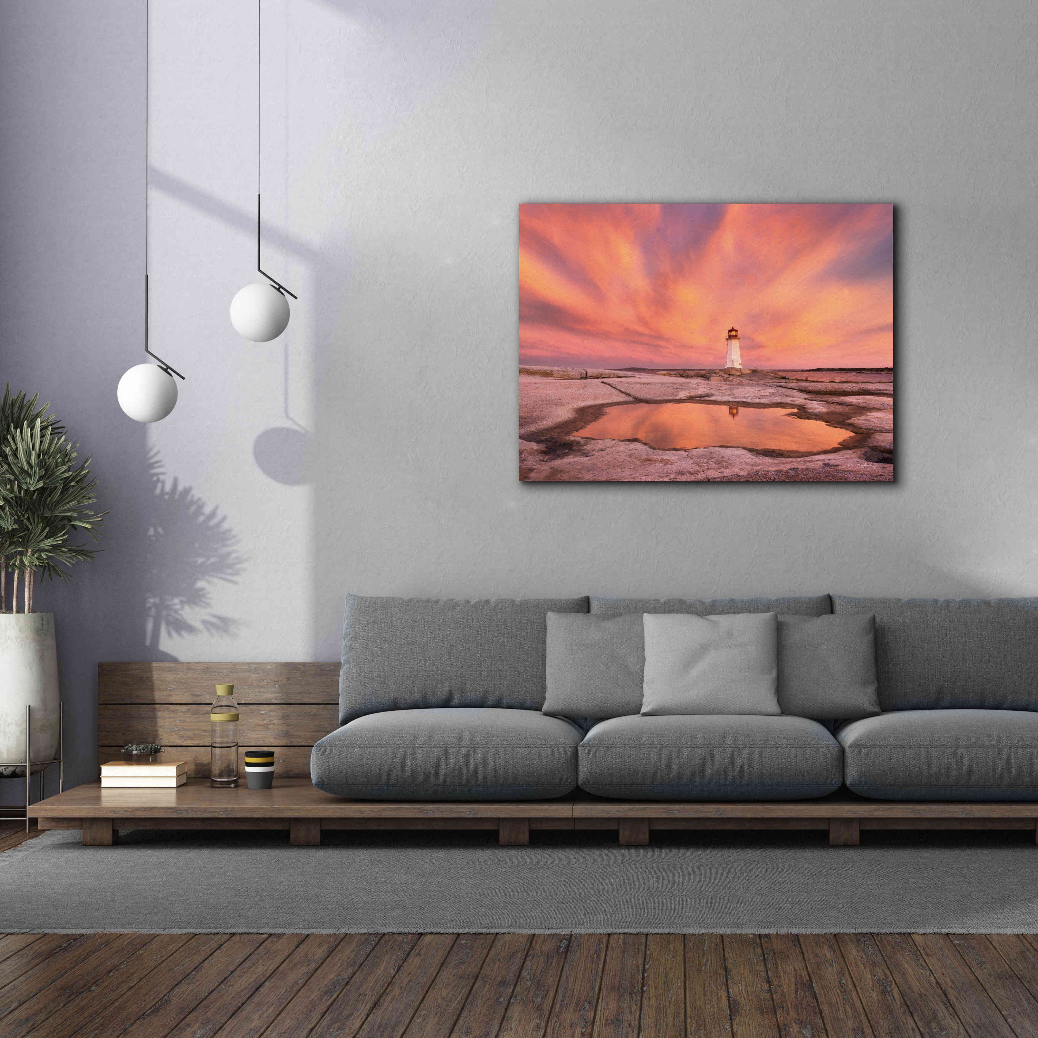 'Peggys Cove Nova Scotia Crop' by Alan Majchrowicz,Giclee Canvas Wall Art,54x40