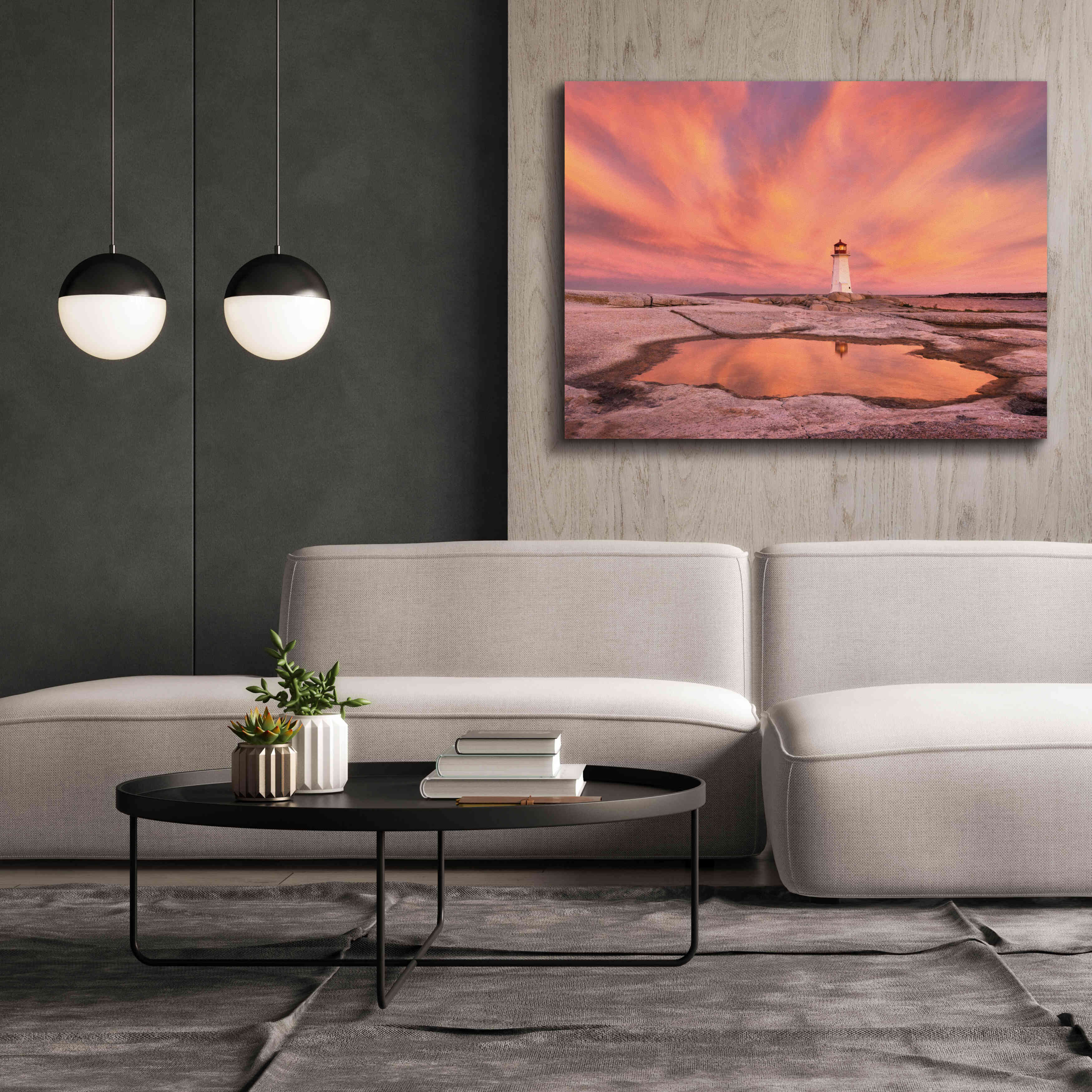 'Peggys Cove Nova Scotia Crop' by Alan Majchrowicz,Giclee Canvas Wall Art,54x40