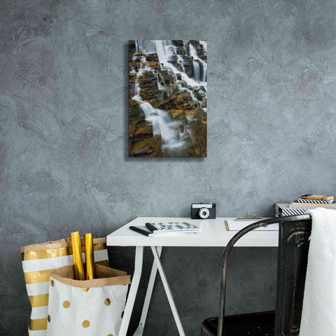 Image of 'Falls on McDonald Creek color' by Alan Majchrowicz,Giclee Canvas Wall Art,12x18