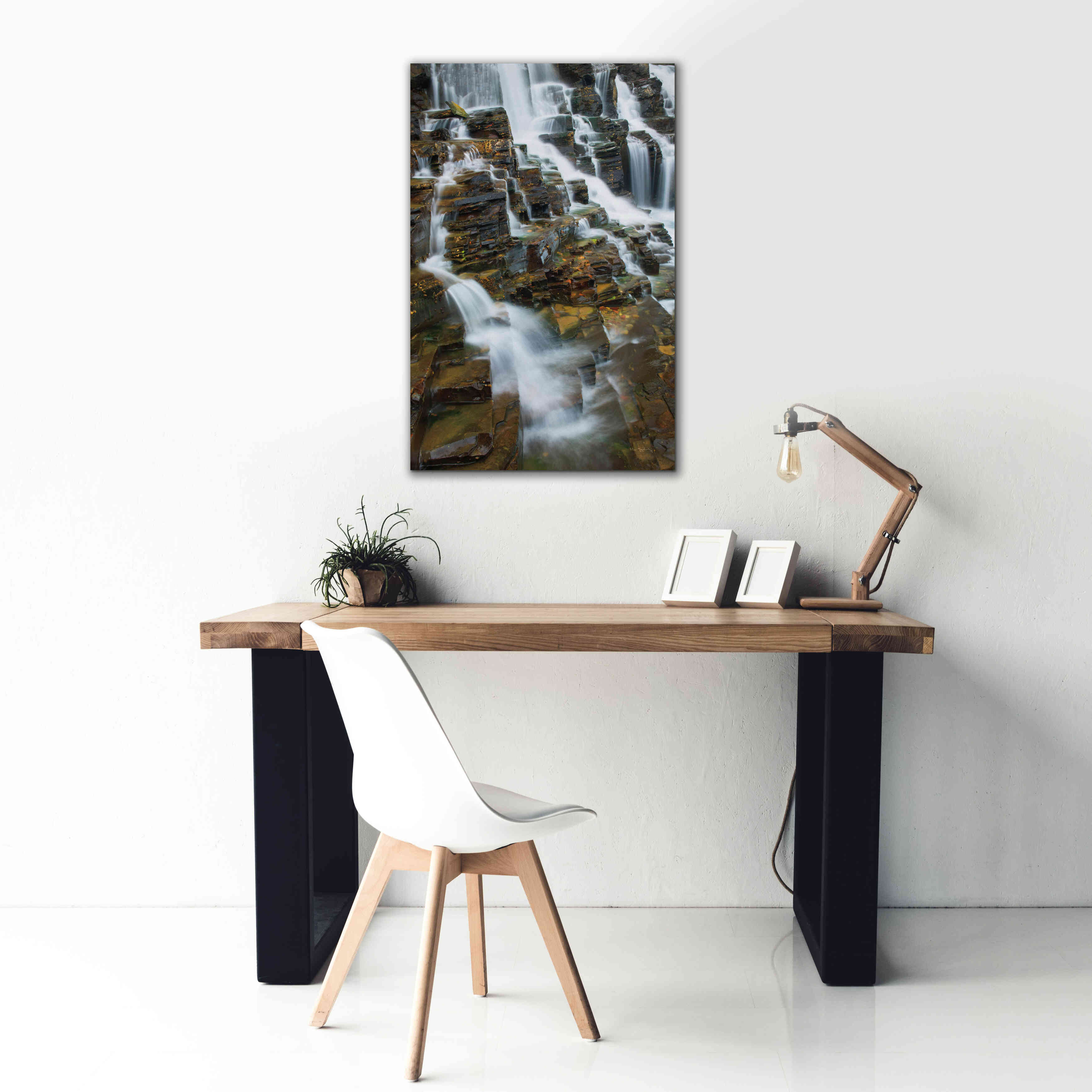 'Falls on McDonald Creek color' by Alan Majchrowicz,Giclee Canvas Wall Art,26x40