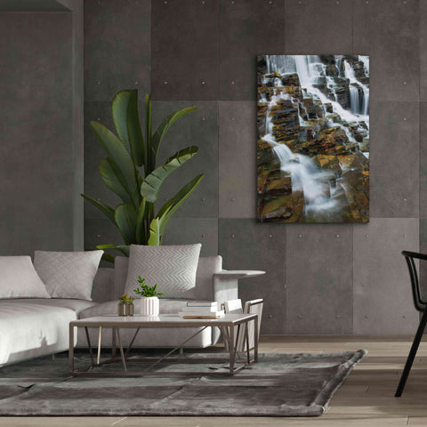 Image of 'Falls on McDonald Creek color' by Alan Majchrowicz,Giclee Canvas Wall Art,40x60