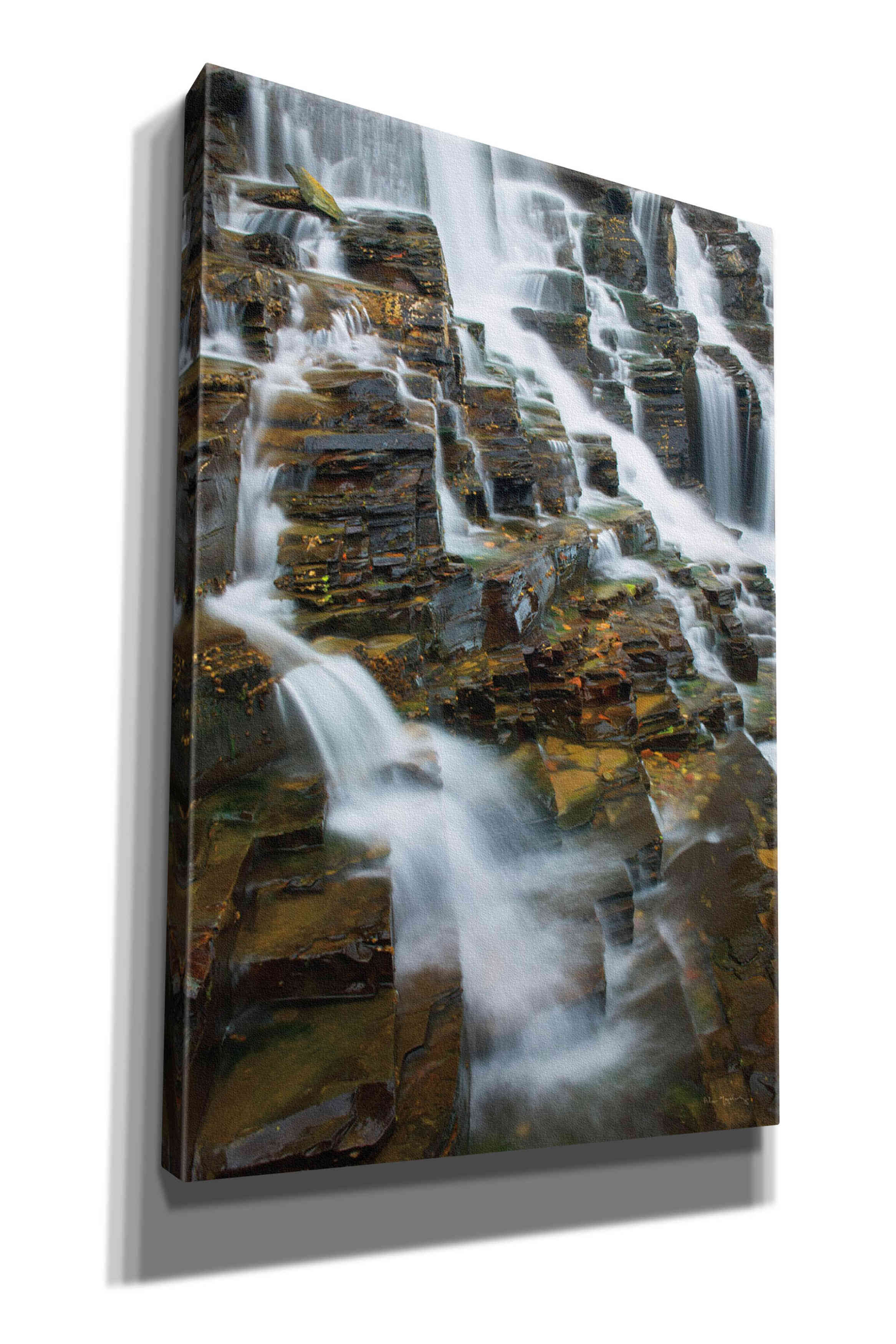 'Falls on McDonald Creek color' by Alan Majchrowicz,Giclee Canvas Wall Art