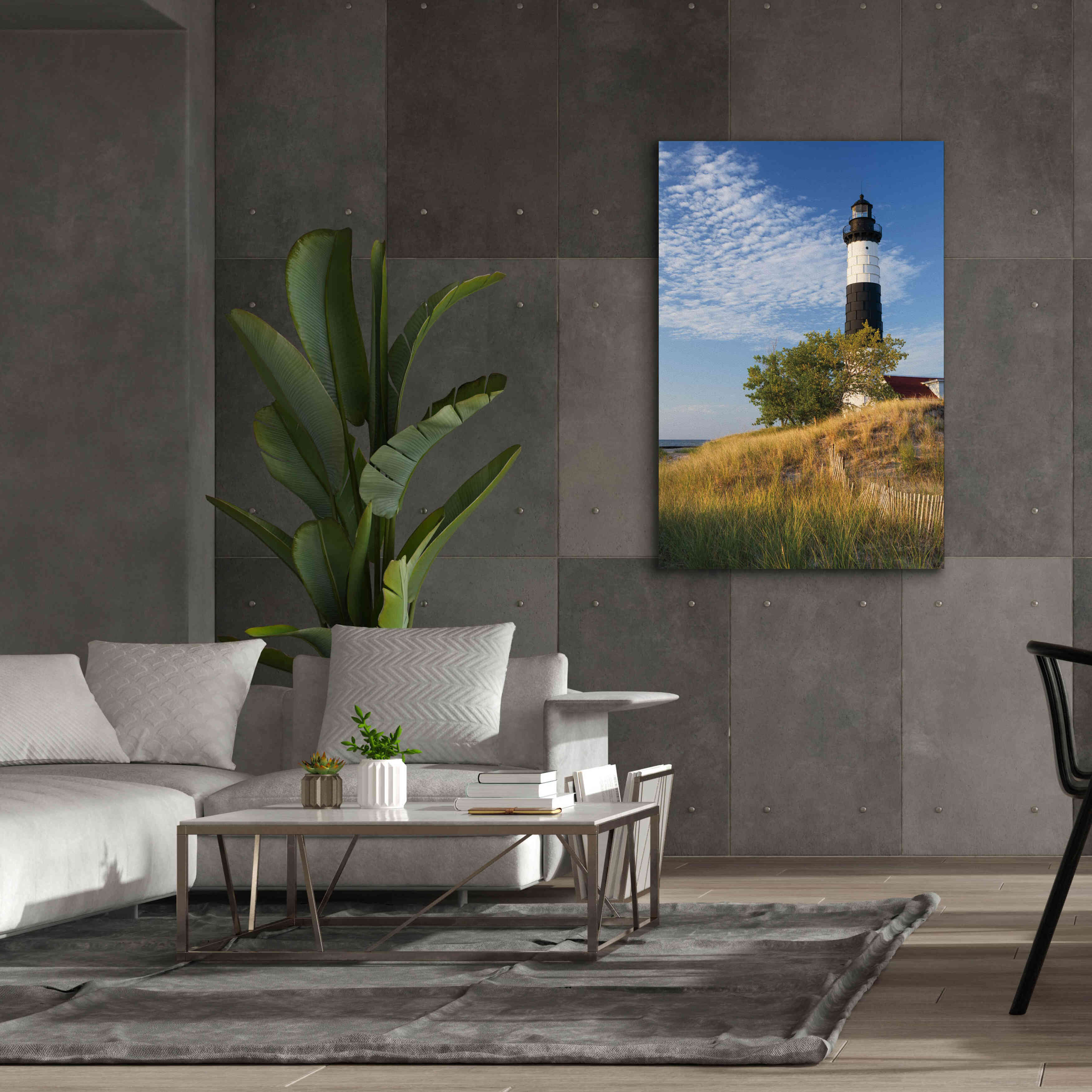 'Big Sable Point Lighthouse II' by Alan Majchrowicz,Giclee Canvas Wall Art,40x60