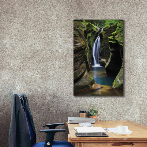 Image of 'Corkscrew Falls Ohio' by Alan Majchrowicz,Giclee Canvas Wall Art,26x40