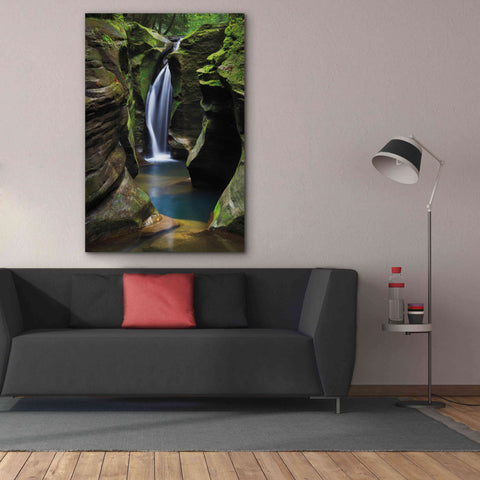 Image of 'Corkscrew Falls Ohio' by Alan Majchrowicz,Giclee Canvas Wall Art,40x60