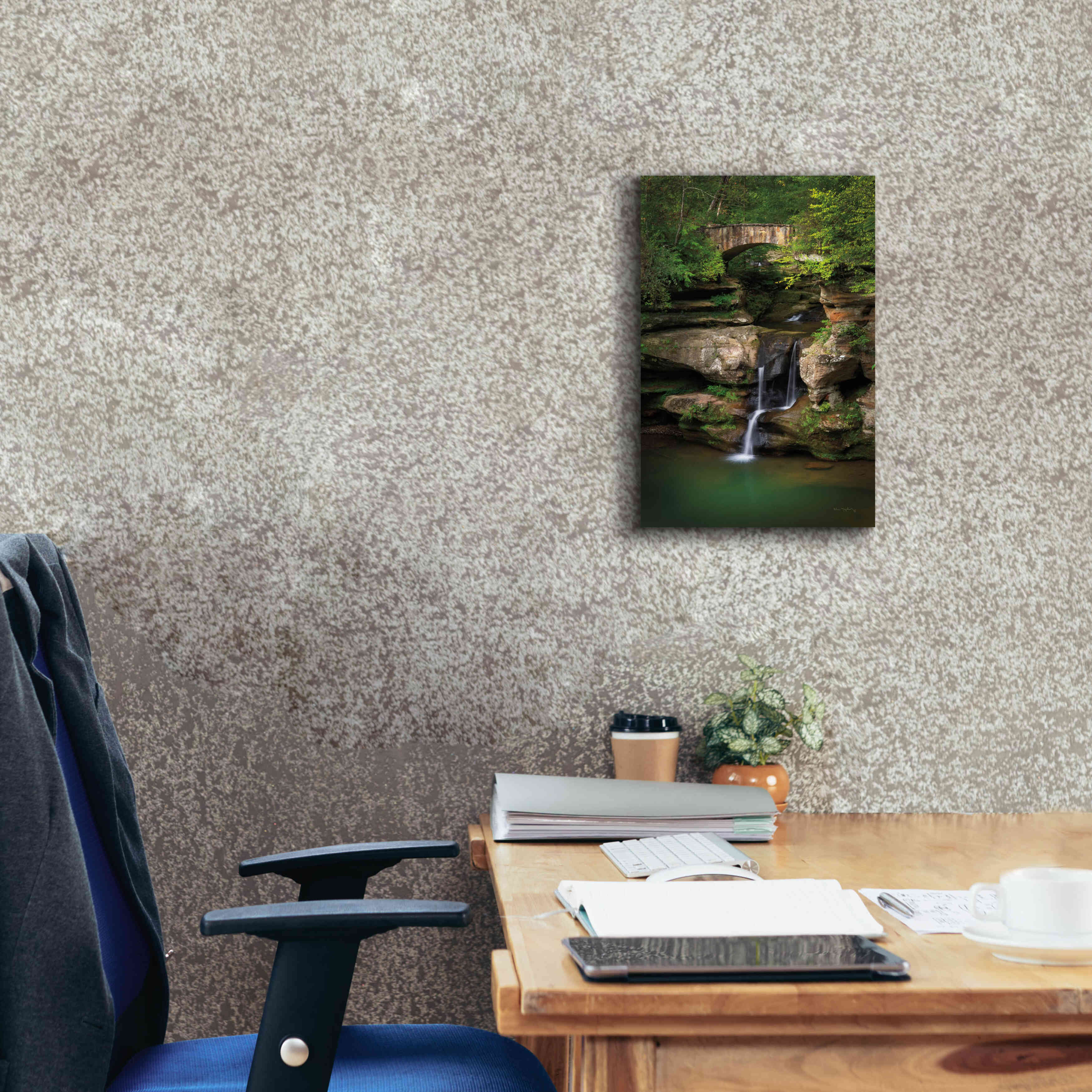 'Upper Falls Old Mans Cave' by Alan Majchrowicz,Giclee Canvas Wall Art,12x18