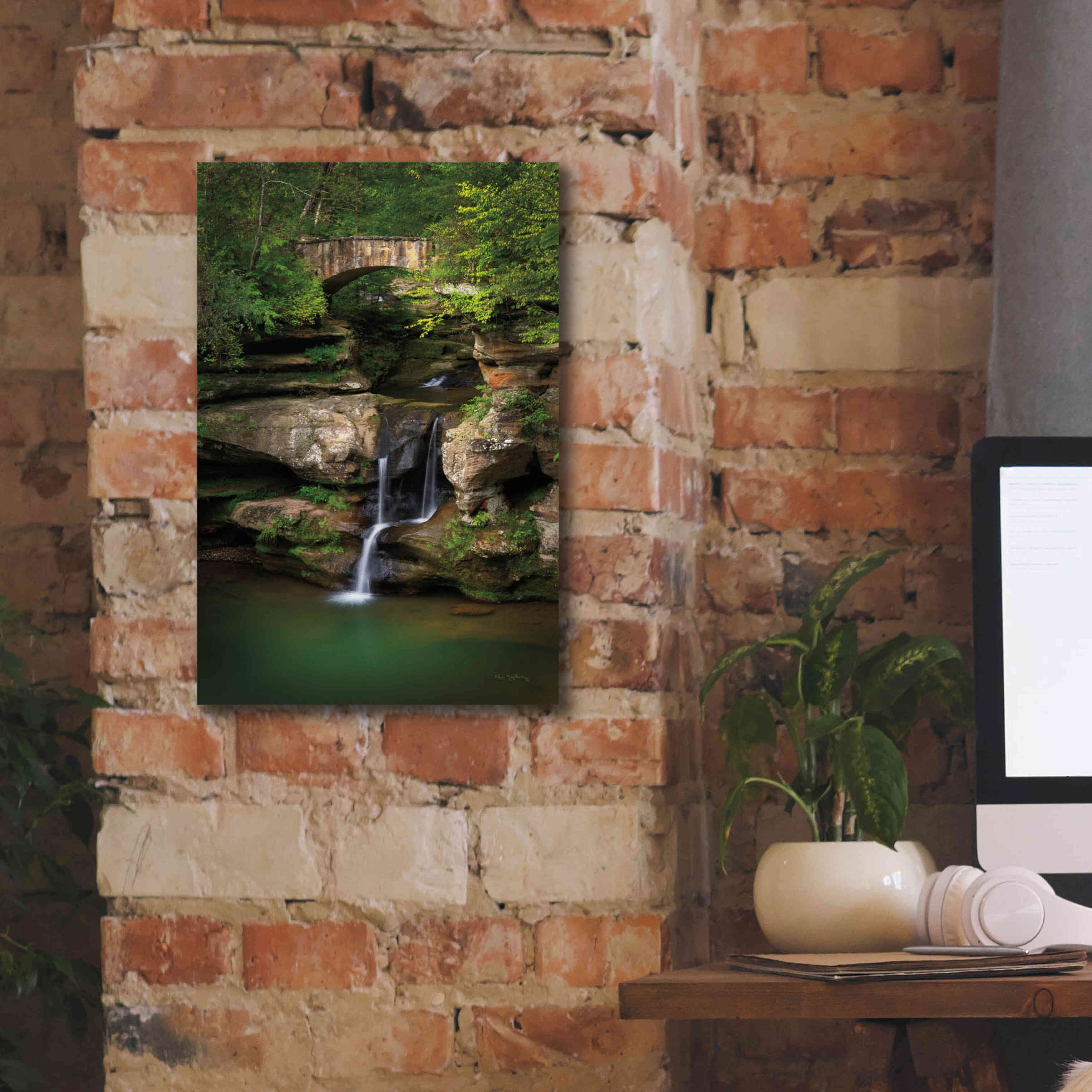 'Upper Falls Old Mans Cave' by Alan Majchrowicz,Giclee Canvas Wall Art,12x18
