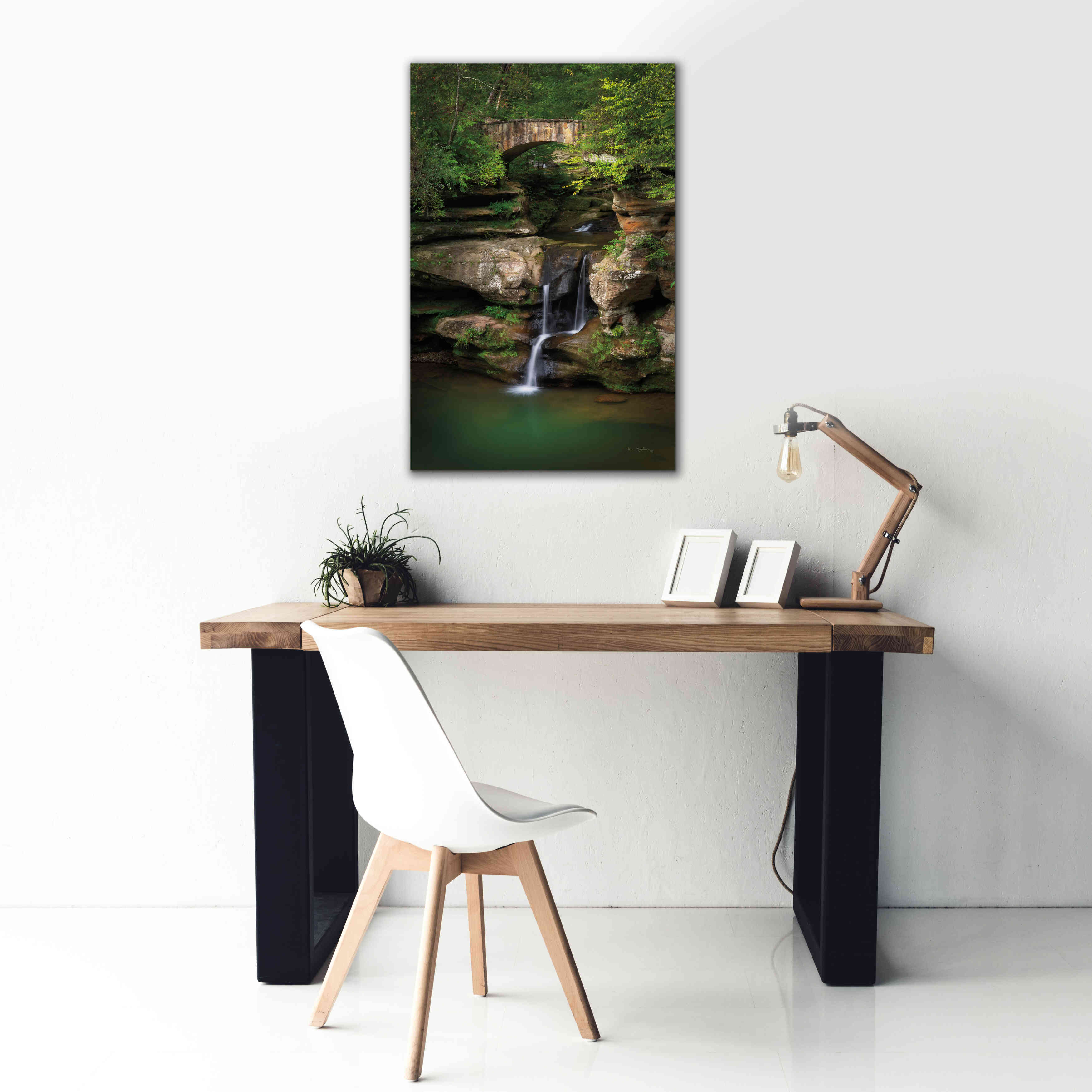 'Upper Falls Old Mans Cave' by Alan Majchrowicz,Giclee Canvas Wall Art,26x40