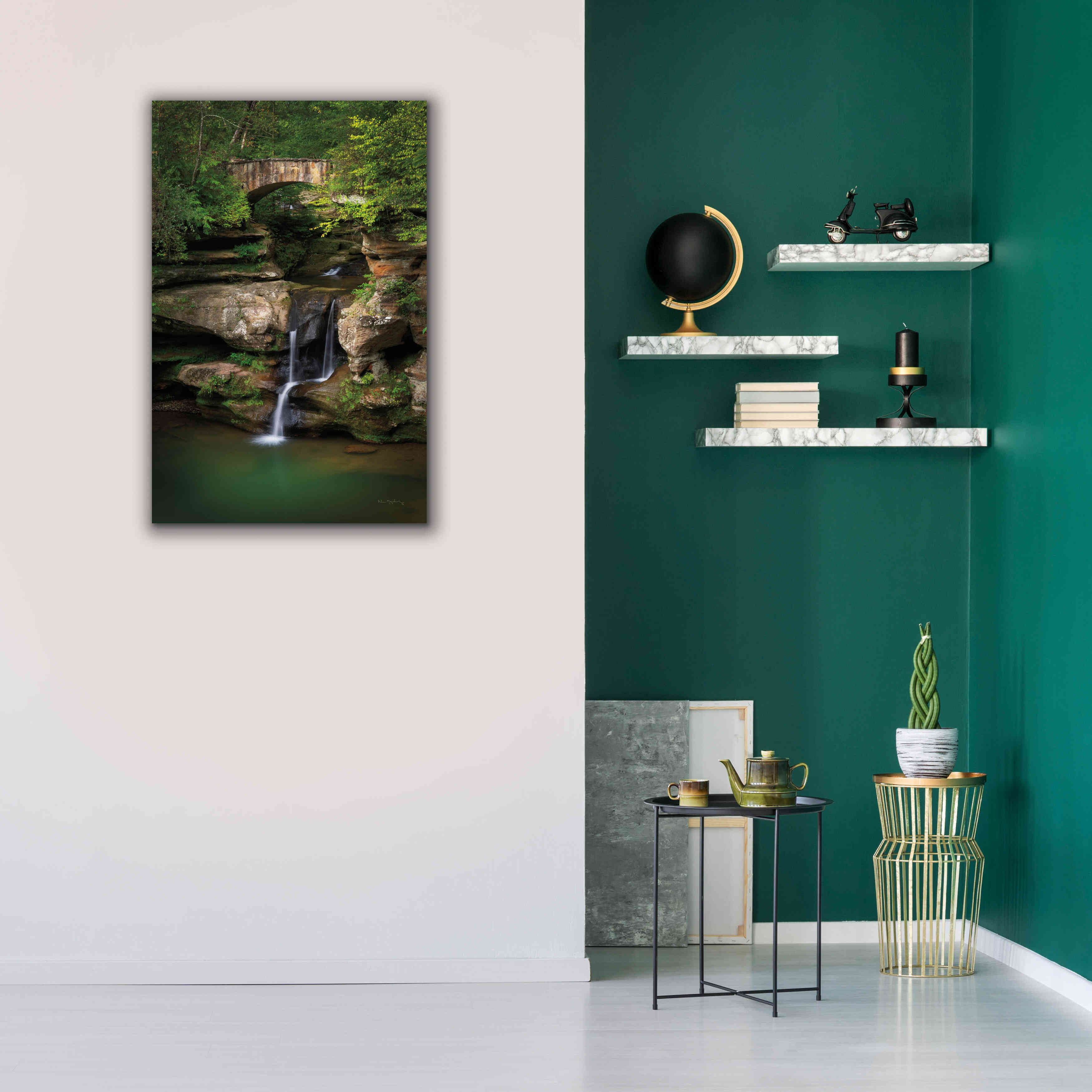 'Upper Falls Old Mans Cave' by Alan Majchrowicz,Giclee Canvas Wall Art,26x40
