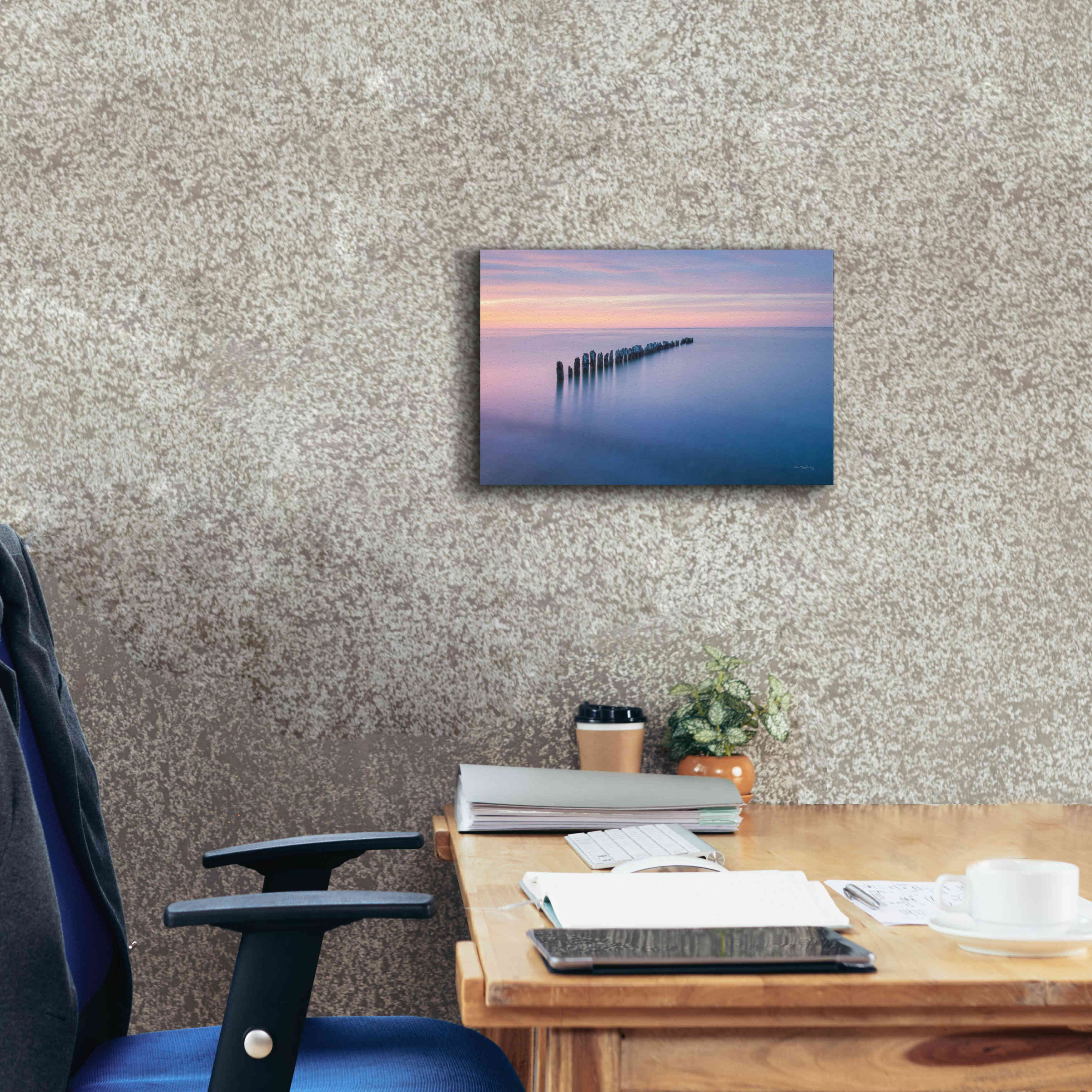 'Lake Superior Old Pier IV' by Alan Majchrowicz,Giclee Canvas Wall Art,18x12